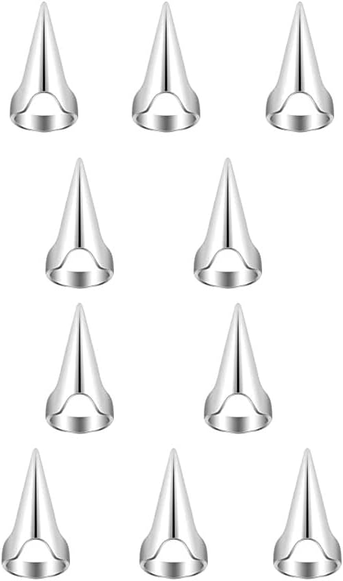 10 pcs Hair Parting Ring Alloy Beard Braiding Silver, Hair Selection Tool, Hair Coloring,Hair Finger Parting Tool, Hair Parting Tool Finger Pinky Parting Tool for Braids Selecting Tool Sectioning Ring parting Ring, Alloy Durable Dreadlocks Braids Selectin