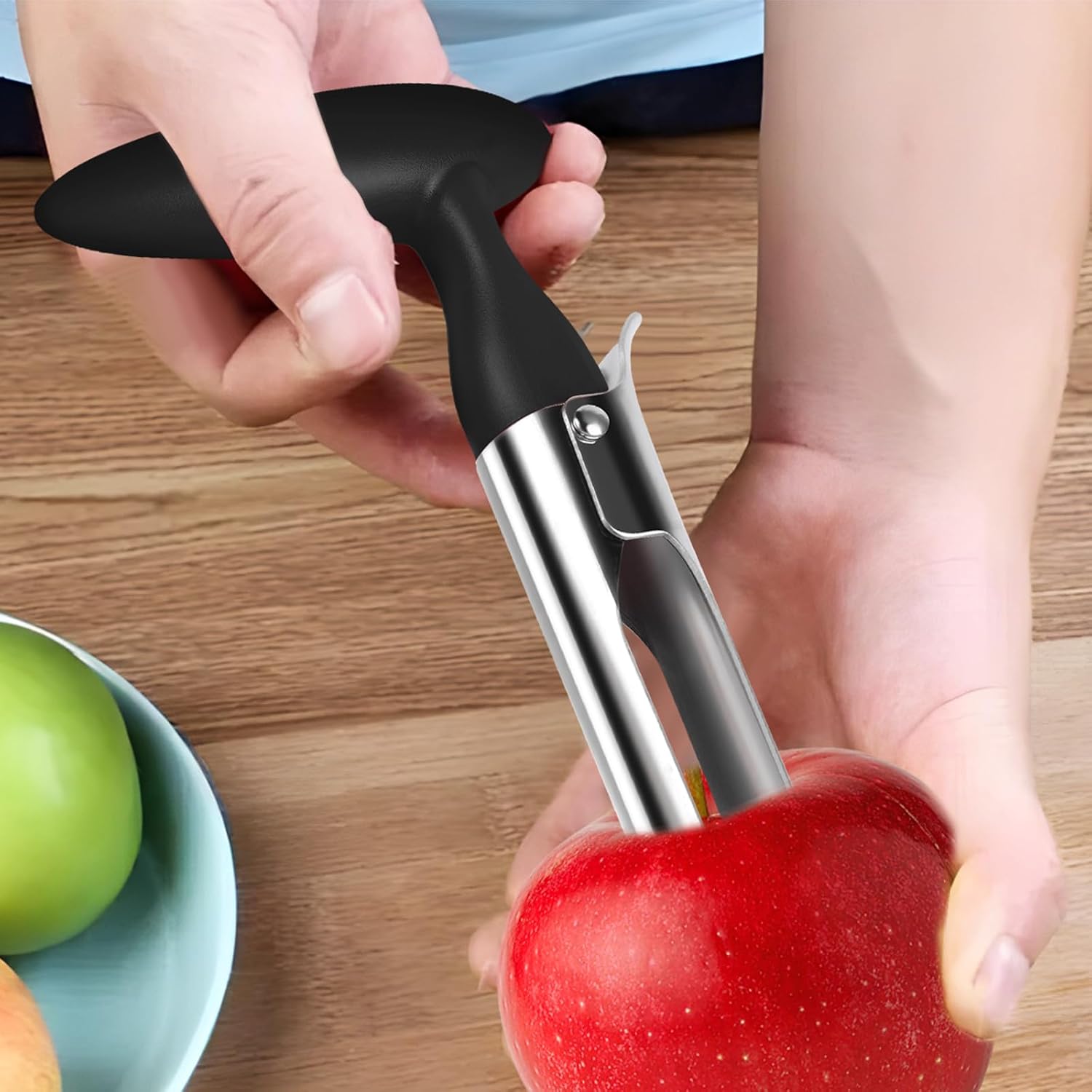 Premium Apple Corer Tool - Ultra Sharp, Stainless Steel, Serrated Blades for Easy Coring to Use & Clean, Durable Remover Baking More