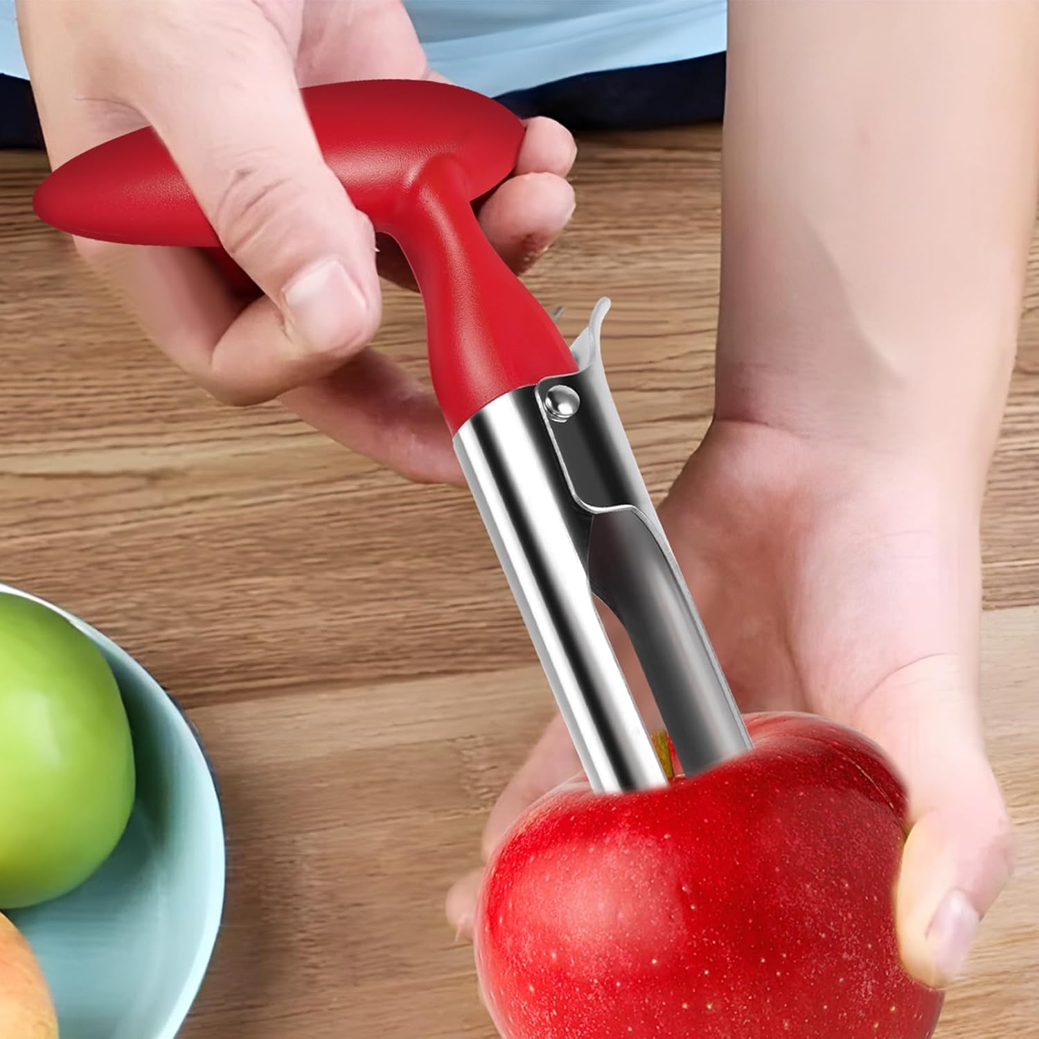 Premium Apple Corer Tool - Ultra Sharp, Stainless Steel, Serrated Blades for Easy Coring to Use & Clean, Durable Remover Baking More