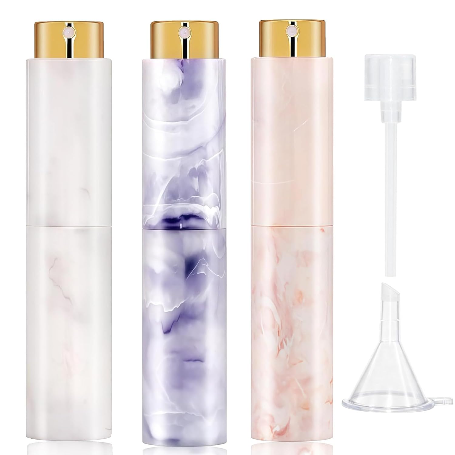 Travel Bottles Kit, TSA Approved Leak Proof Portable Toiletry Containers Set, Clear PET Flight Size Cosmetic for Lotion, Shampoo, Cream, Soap, Set of 11 pink -