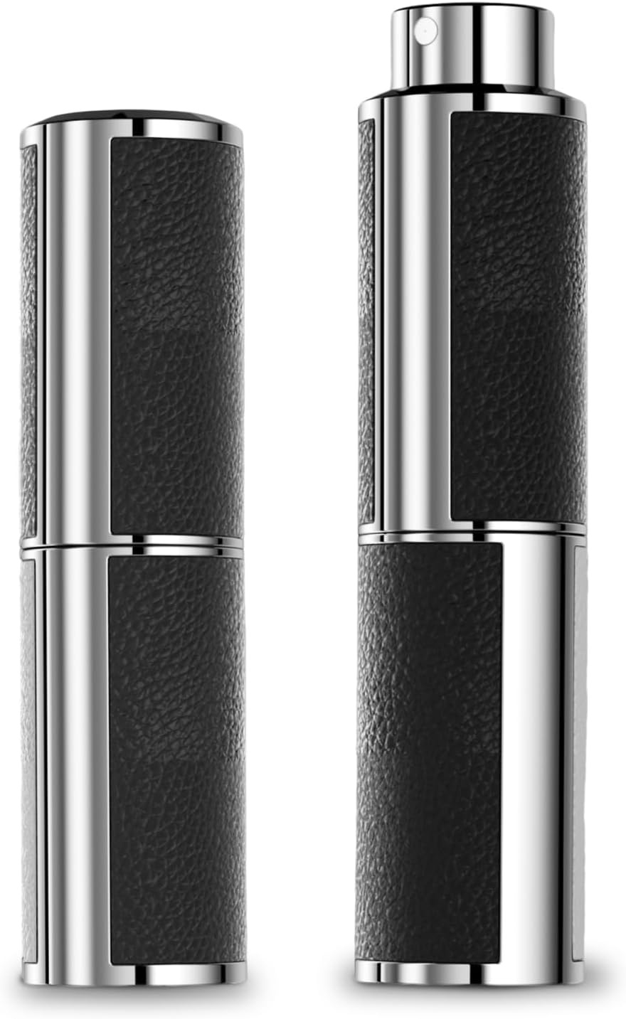Refillable Travel Perfume Atomizer - Mini Spray Bottles with Marble Texture, Portable Cologne Dispenser for Women Men, Leak-Proof Empty Fragrance Decant Container and Daily Use 3PCS White+Purple+Pink