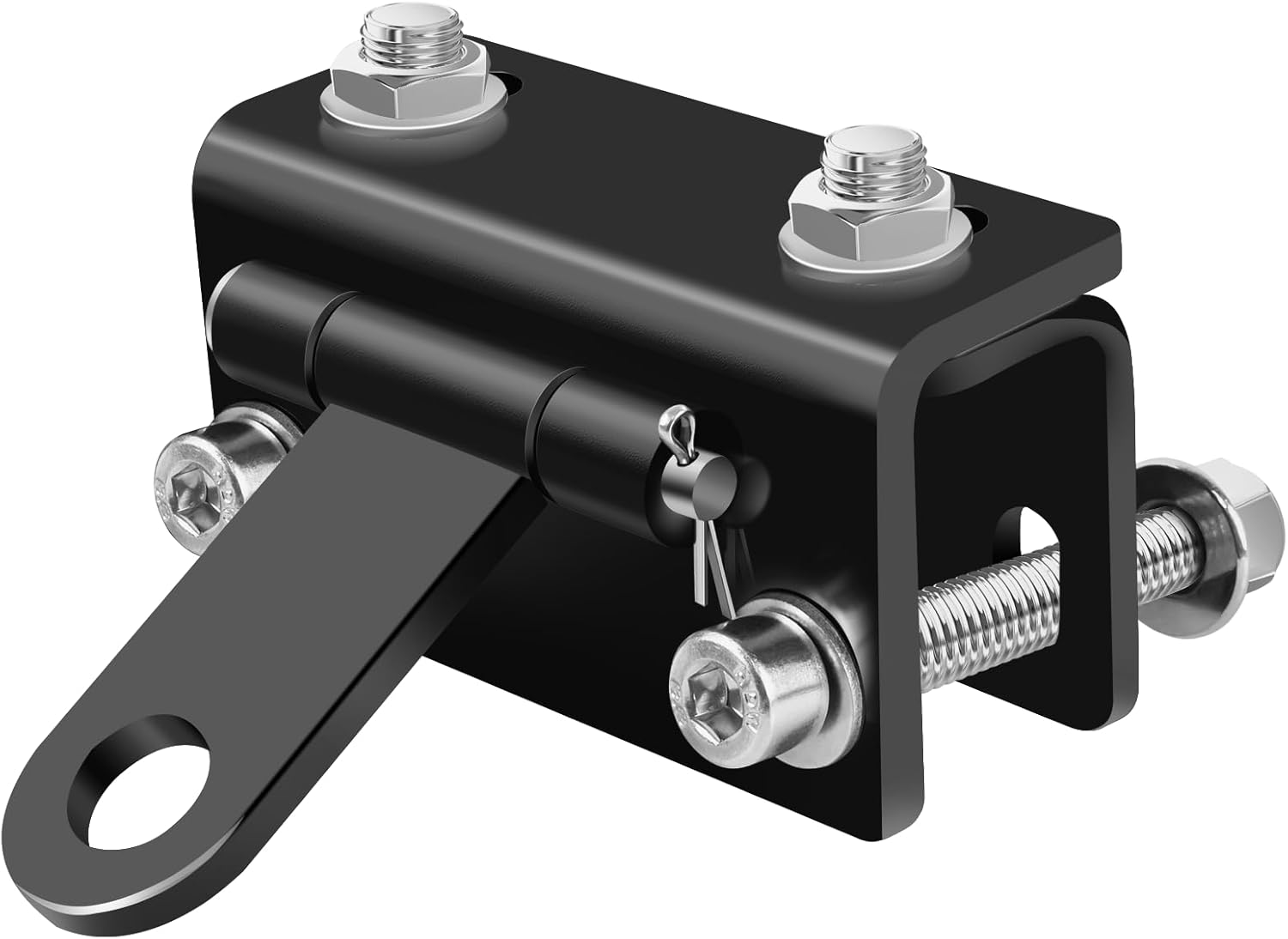 Universal Snowmobile Bumper Hitch Tongue Type Tow Carrier Compatible with Ski Doo Polaris REV Arctic Cat Yamaha and More, Adjustable Heavy-Duty Steel Sled Trailer Towing Hook -