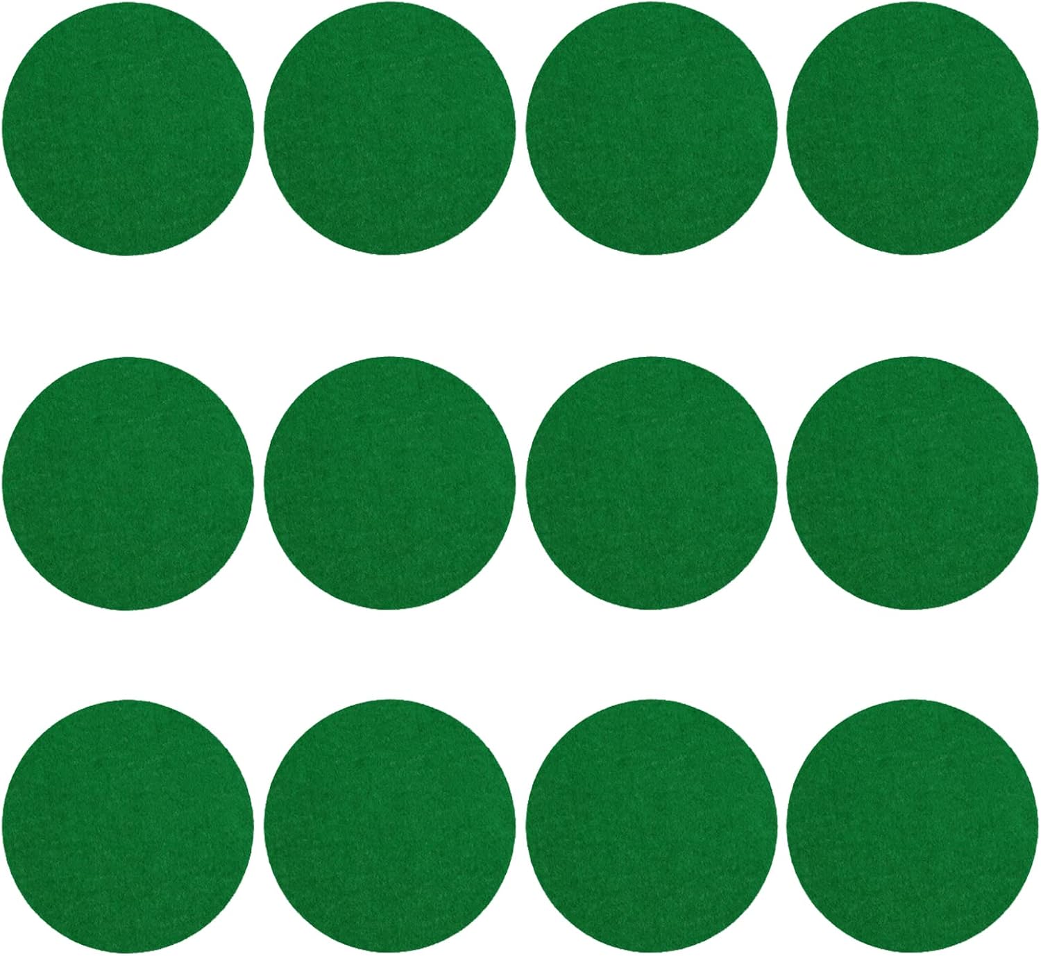 12 Pack Self Adhesive Air Hockey Mallet Felt Pads, Green, 94mm (green-12 Pack)