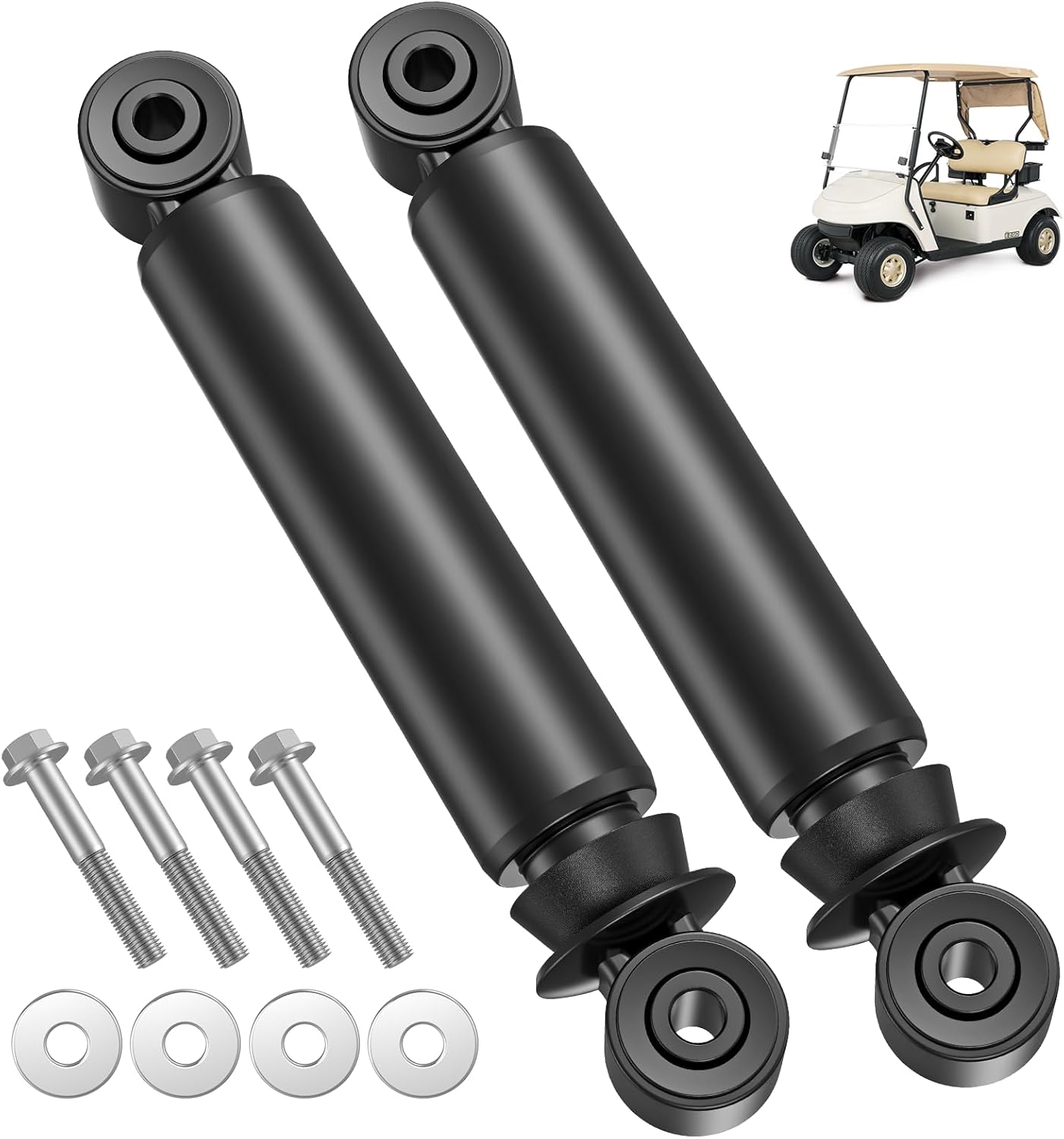 Rear Shock Absorbers for EZGO RXV Golf Cart Gas Electric Models 2008-2013.2,Replaces 603637 611724 -