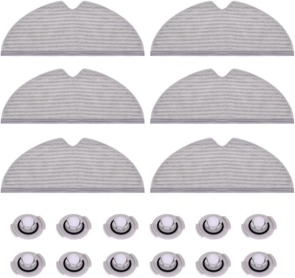 Mop Cloths Pads Water Tank ilter Compatible with  Q7, Q7 Max, S6, S6 Pure/MaxV, S5 Max, S5, S4, E5, E4, E35 and E2 Robot Vacuums, 18-Pack.