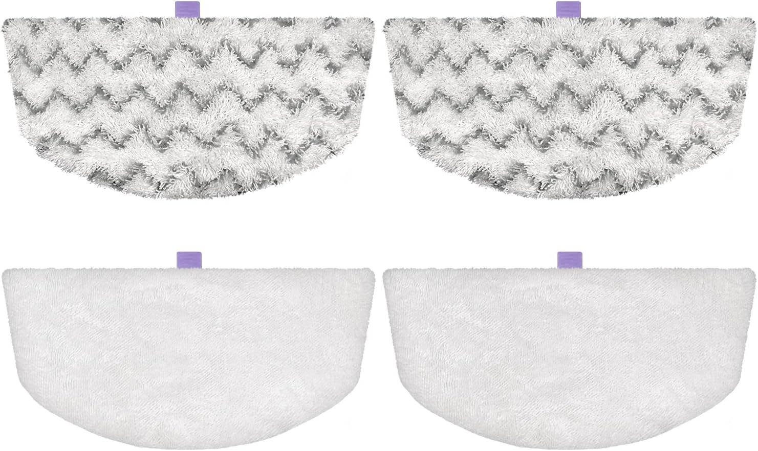 Steam Mop Replacement Pads Compatible with Bissell Powerresh Mop Pads or Bissell 1940 1806 1544 1440 2075 2685 2814 Series Mops Resuable loor Steamer Mop Pad Reills or Dry & Wet Cleaning, 4 Pack