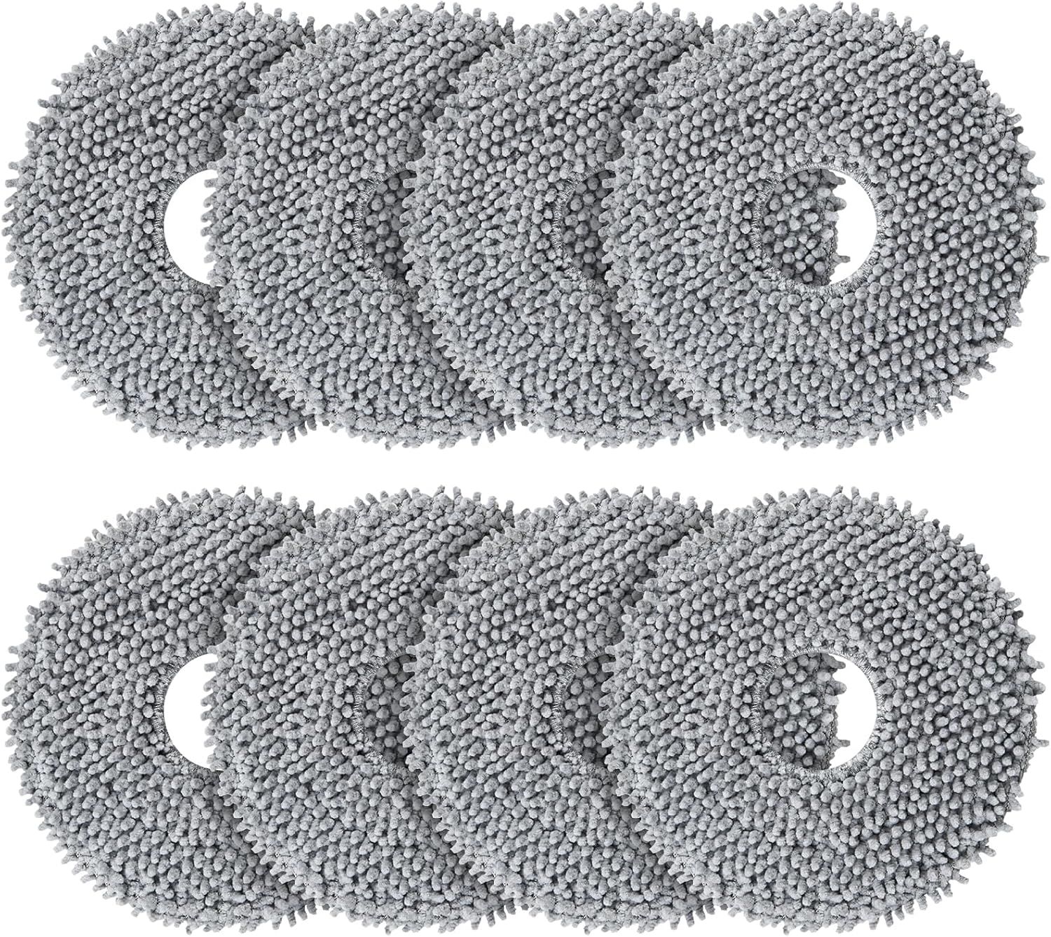 8 Pack Mop Pads or  QV 35A/Saros 10R/Q Revo/Qrevo S/Qrevo Pro/Qrevo Plus/Qrevo Master/Qrevo Slim/Qrevo Curv/Qrevo Edge Robot Vacuum Cleaner, Spin Cleaning Pads Replacement Accessories Set