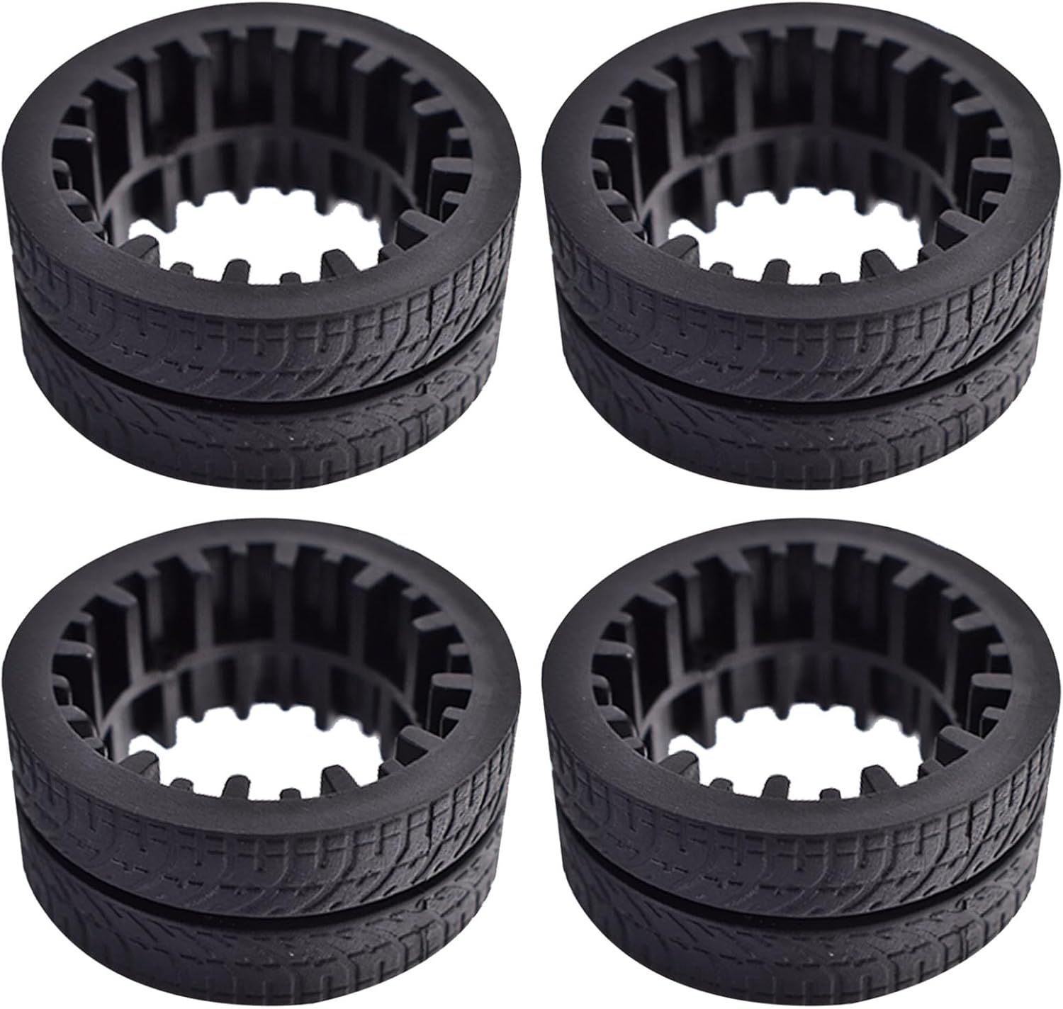 Replacement Rubber Wheel Tires Compatible with iRobot Braava Jet M6 (6110) (6012) (6112) (6113), Anti-slip, Great Adhesion and Easy Assembly, 4-Pack.