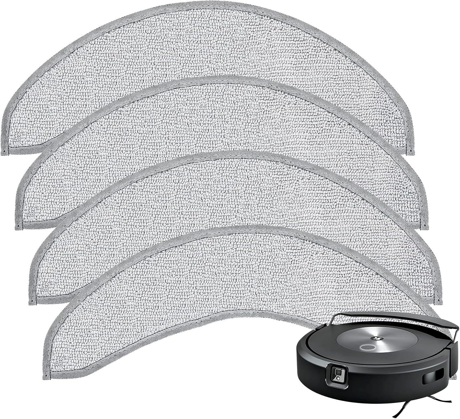 4 Pack Replacement Mop Pads or i-Robot Roomba Combo j7+/ j9+ Accessories, Microiber Washable Mopping Pad or iRobot Roomba Combo j7+/ j9+ Robot Vacuum and Mop (Not its or Roomba j7/ j7+/ j9+)