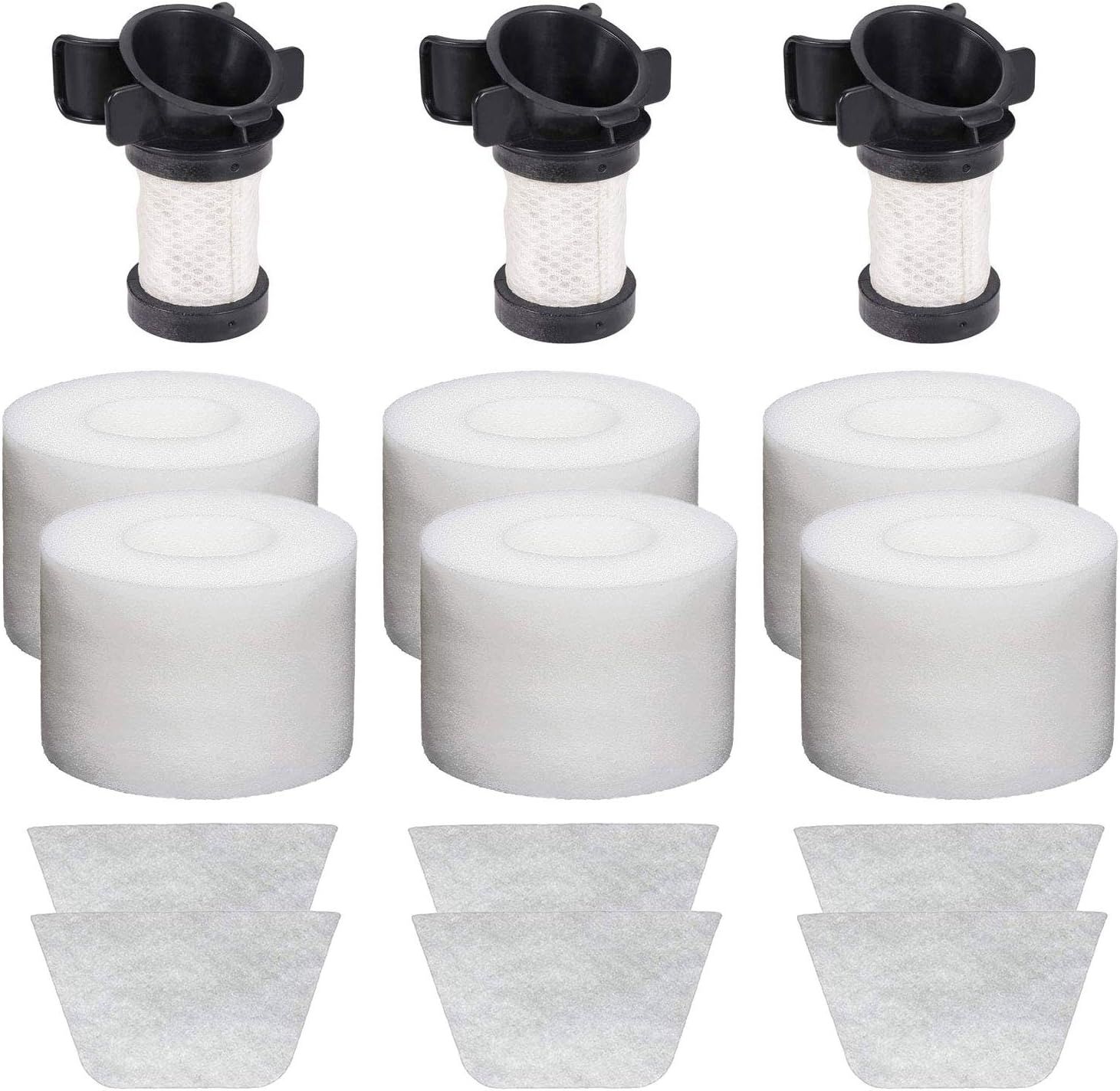 Replacement ilters or Shark ION lex DuoClean X30 X40 60 80 I200 I201 I202 I205 I251 I252 I281 I282 I285 U280 IC205 IR70 IR100 IR101, 3 Post 6 oam&elt ilters, XPREM100