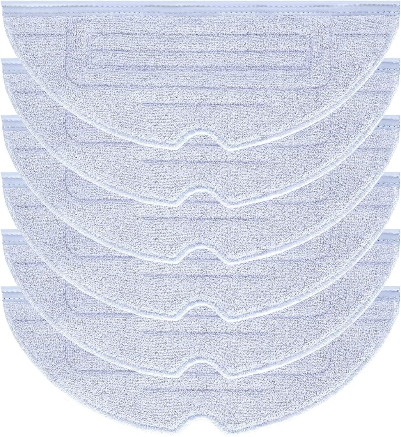 6 Pcs Mop Cloth Pad or  S7 / S7+ / S7 MaxV / S7 MaxV Plus / S7 MaxV Ultra / S7 Pro Ultra / S8 / S8+ Robot Vacuum Microiber VibraRise Mopping Pad Replacement Accessory (Blue Gray).