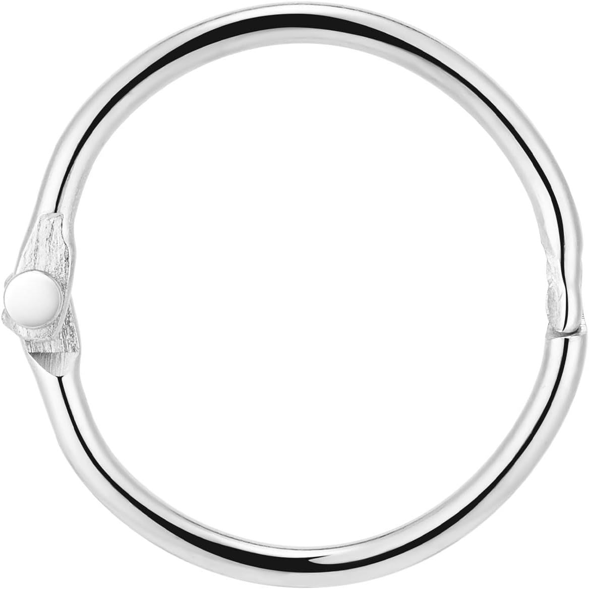 Loose Leaf Binder Rings 1Inch(12 Pack) Office Metal Book Ring,Nickel Plated Steel Key Rings for School Home or Office,Sliver