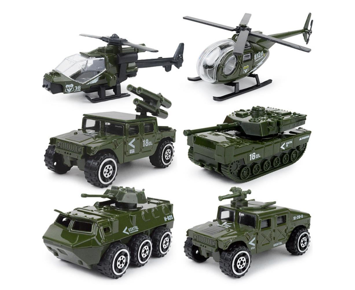 6Pcs 1/87 Diecast Special Polices Fire Truck Sliding Car Model Boy and Girls Toy Gift Army Car