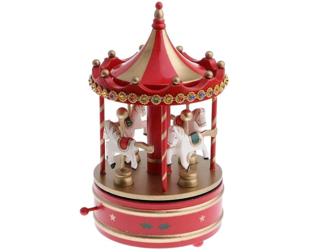 Carousel Music Box - Red Carousel Music Box