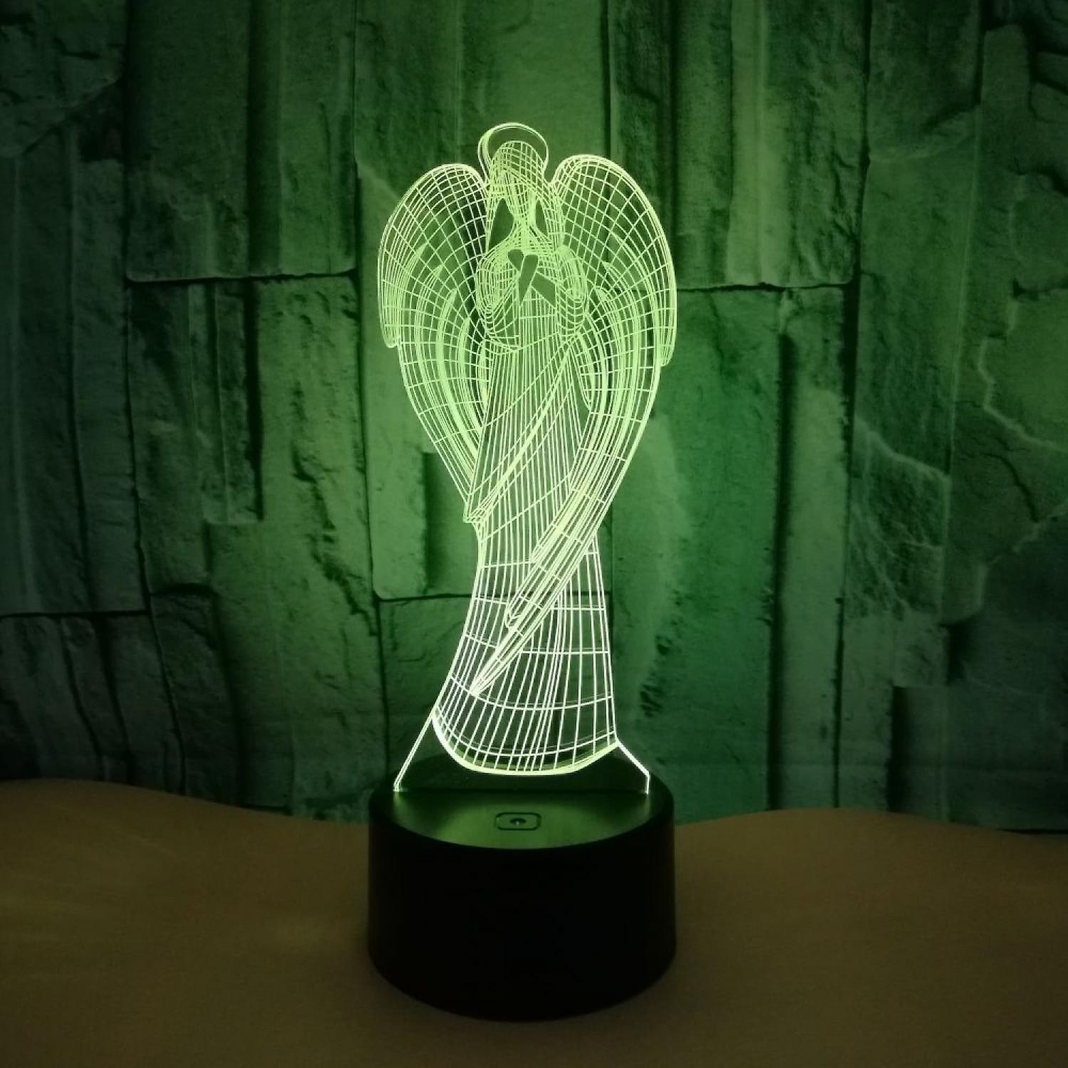 3D Angel Wing Night Light Lamp Illusion Night Ligh