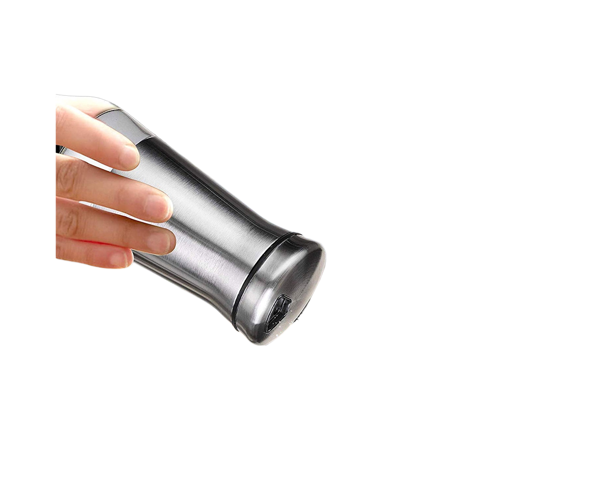 Salt Spice Shaker Dispenser Adjustable Pour Holes Stainless Steel Pepper Box Can-Silver