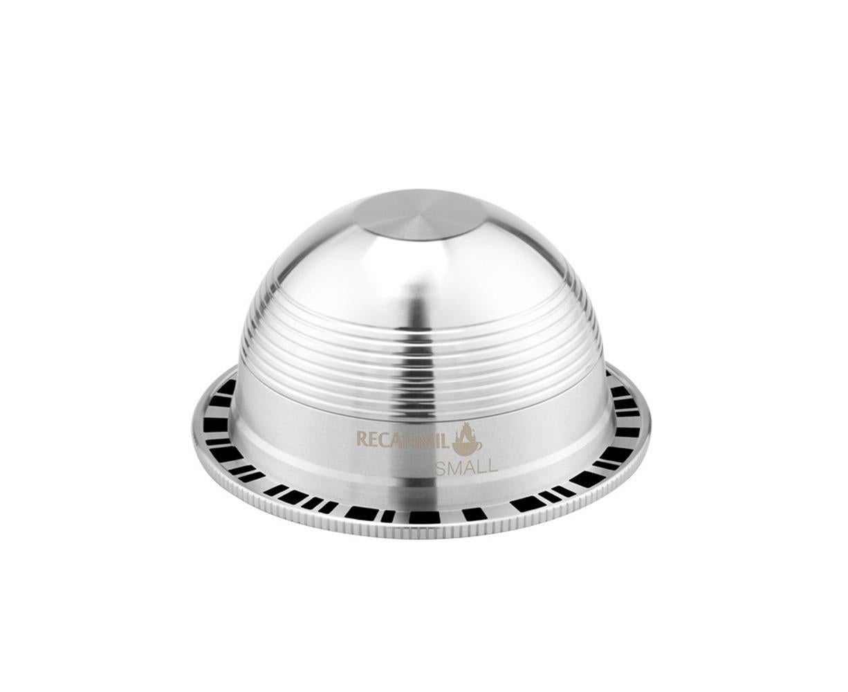 Stainless Steel Reusable Coffee Capsule Cup Filter Set for - Silver Variant Size Value silver