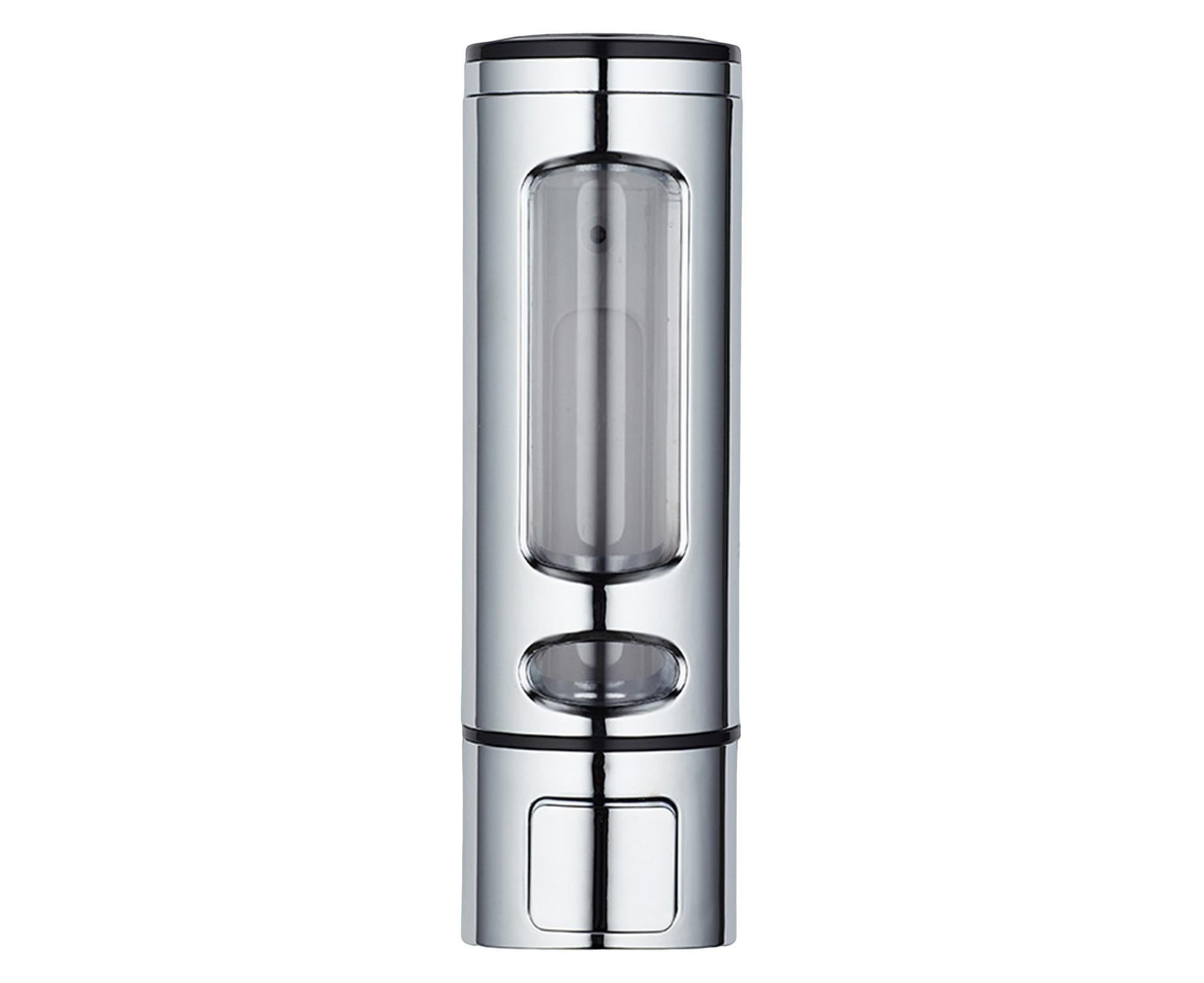 400ml Liquid Soap Dispenser Sturdy Press Type Wall Mounted Hand Wash Soap Dispenser for Bathroom-Silver