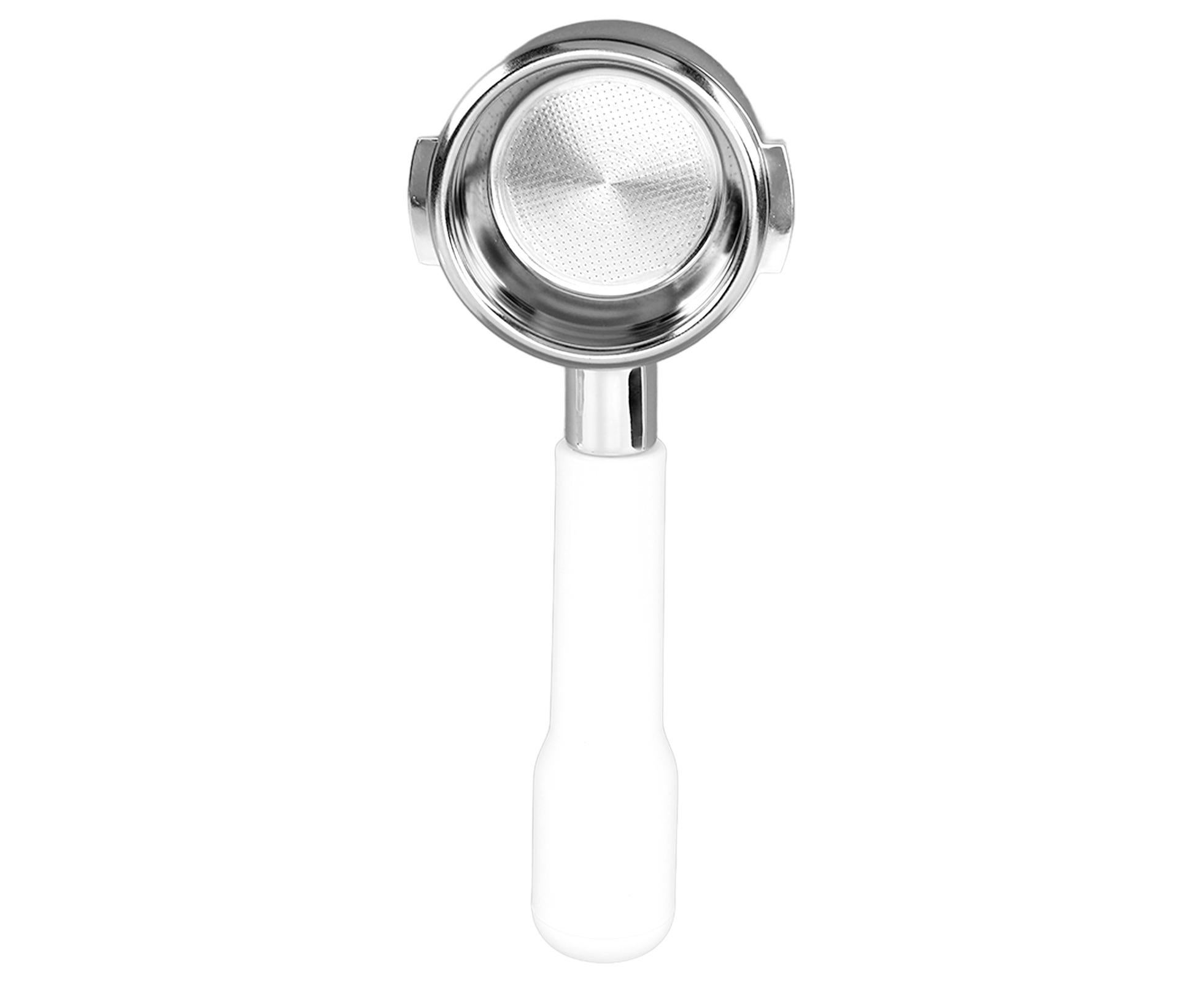 Coffee Portafilter 58mm, E61 Single Layer Filter, Bottomless Handheld Portafilter for Home Coffee Shop, White