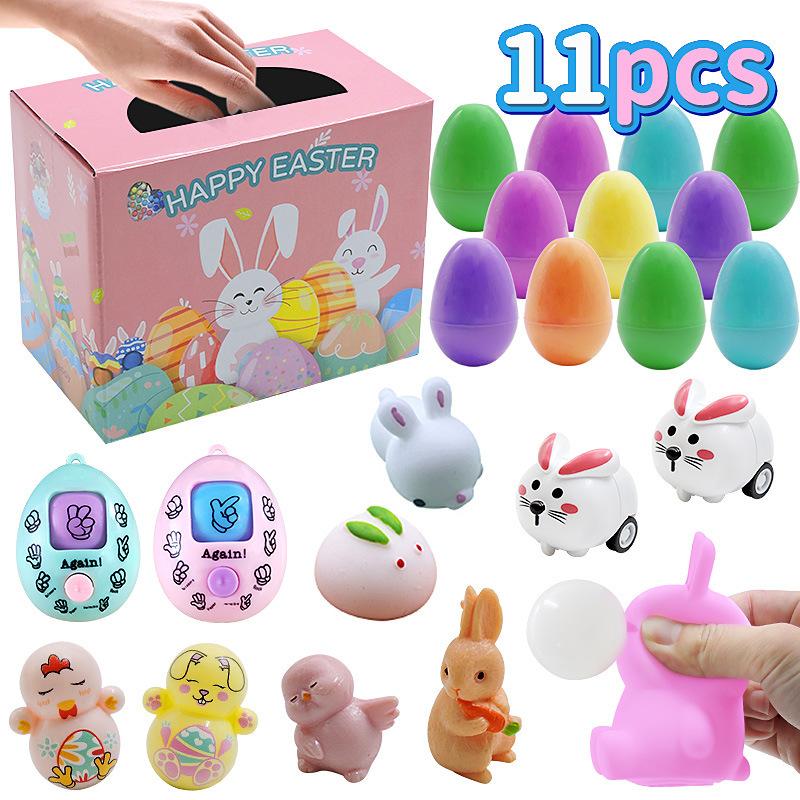 11pcs Prefilled Easter Eggs, Toy Filled Easter Eggs, Easter Toy Holiday Basket Stuffers