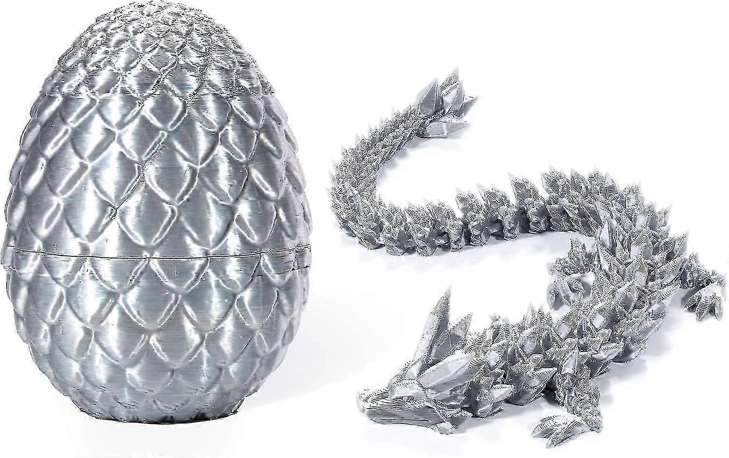 3D Printed Dragon Rotatable Joints Dragon Model Figurines Dragon Egg Articulated Dragon Toy Dragon Egg Mystery Dragon Egg