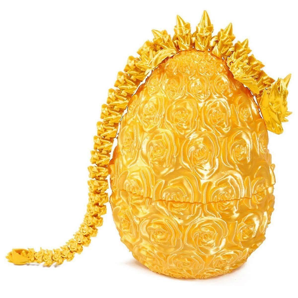 3D Printed Dragon Egg Dragon Egg Toy Fully Articulated Dragon Crystal Dragon Toy Home Office Decoration Easter Egg