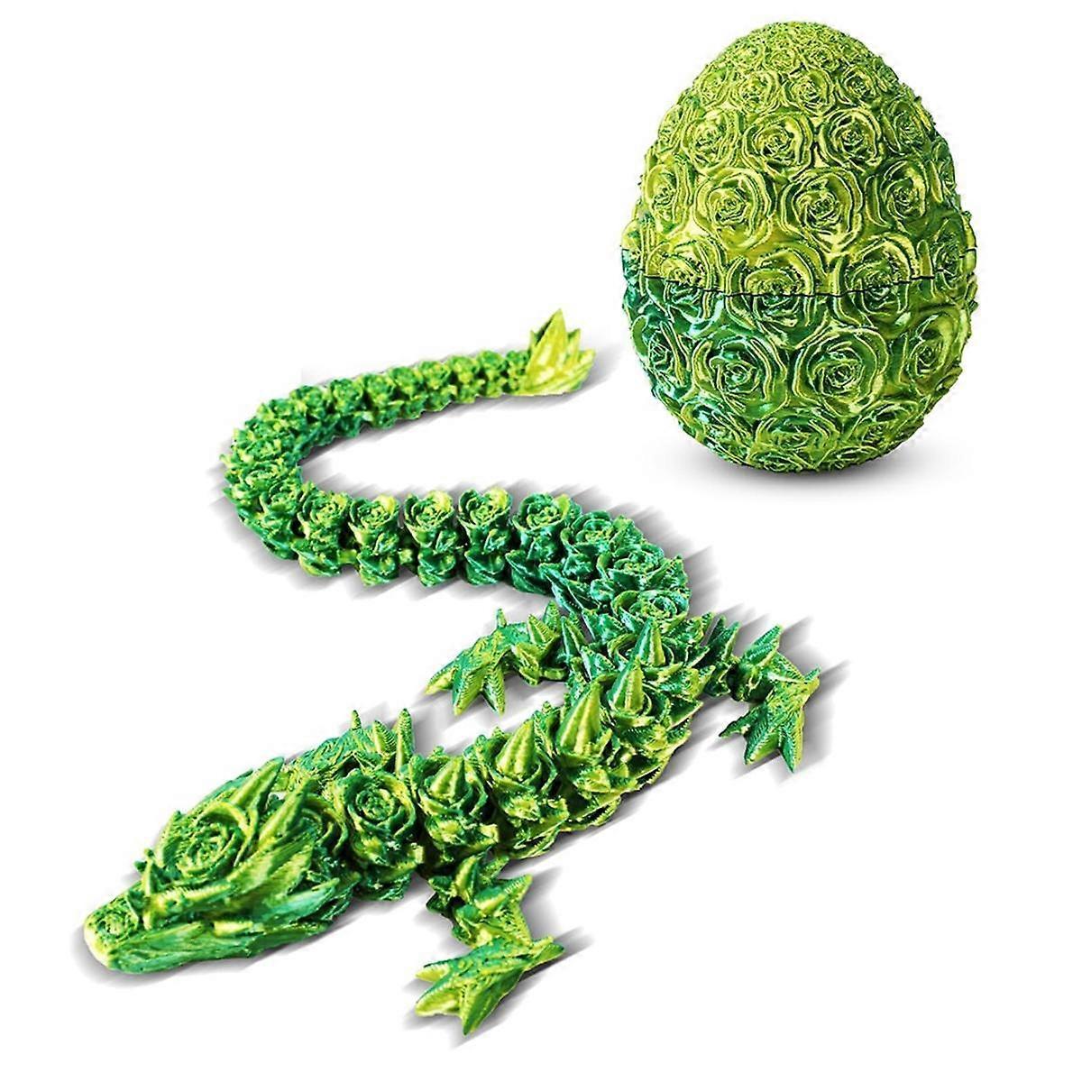 3D Printed Dragon Egg Dragon Egg Toy Fully Articulated Dragon Crystal Dragon Toy Home Office Decoration Easter Egg