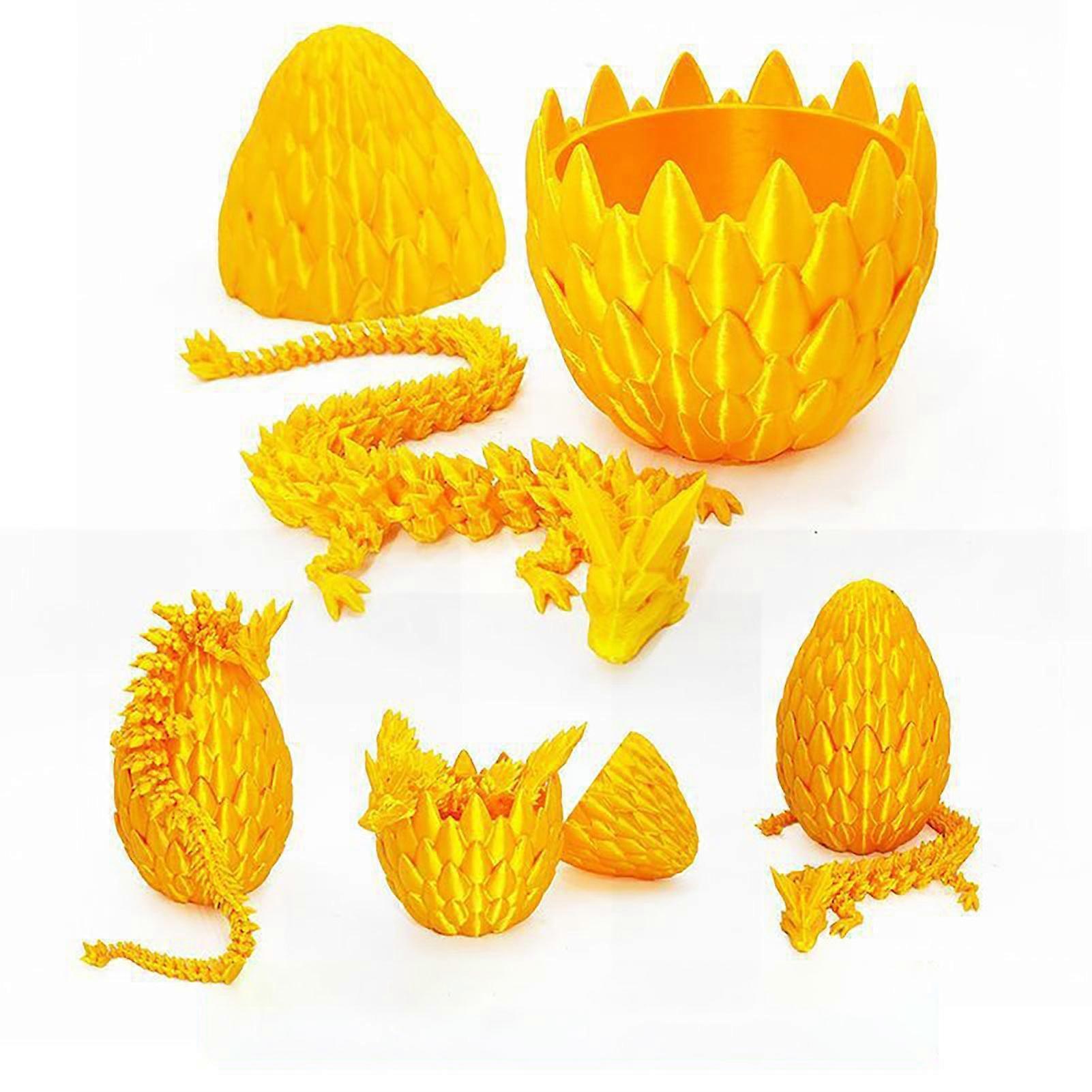 3D Printed Dragon,Dragon Eggs with Dragon Inside,Dragon Egg Toy, Full Articulated Crystal 3D Dragon for babies Day Gift & Birthday Gift