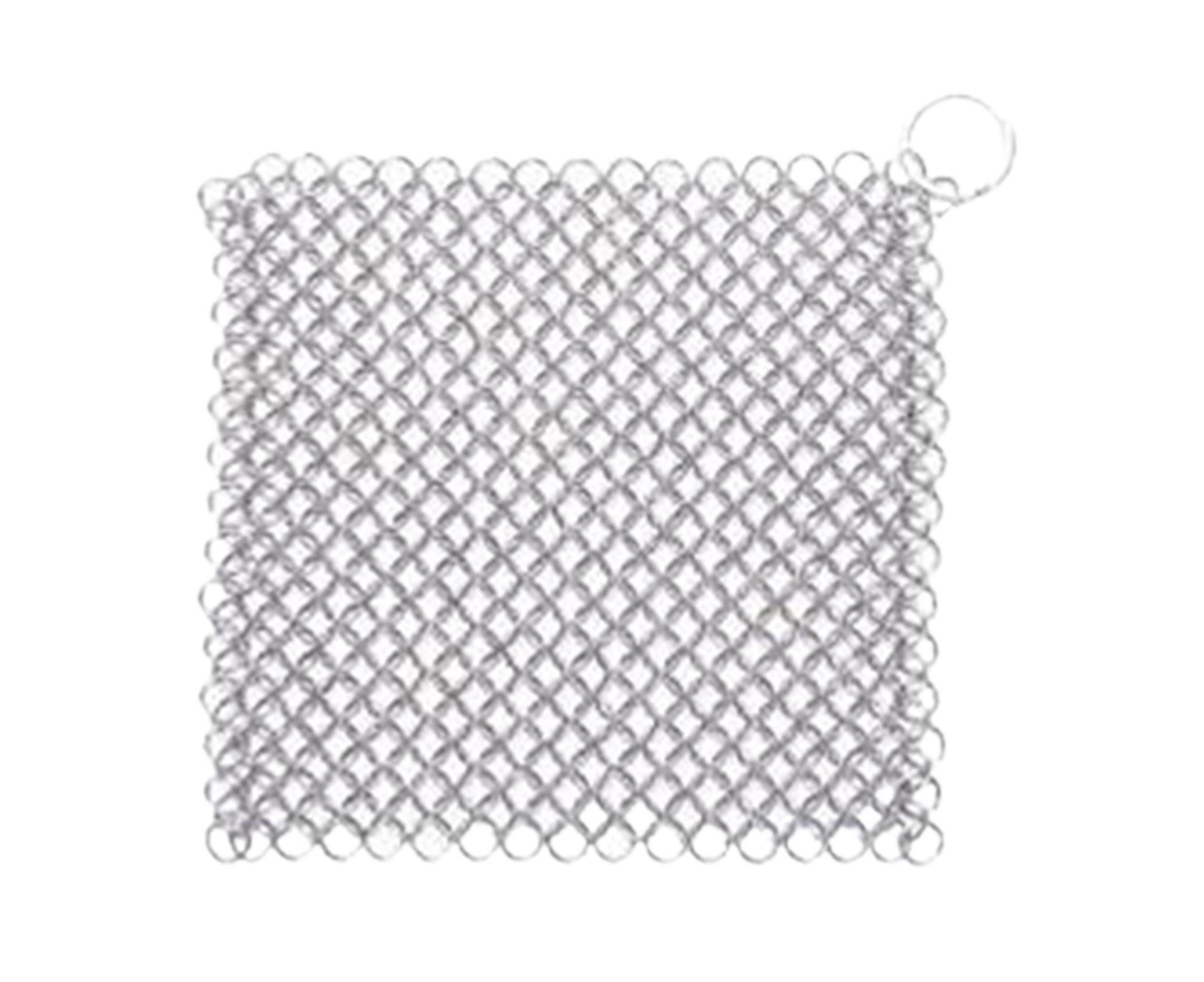 Stainless Steel Cast Iron Skillet Cleaner Chainmail Scrubber-6inch