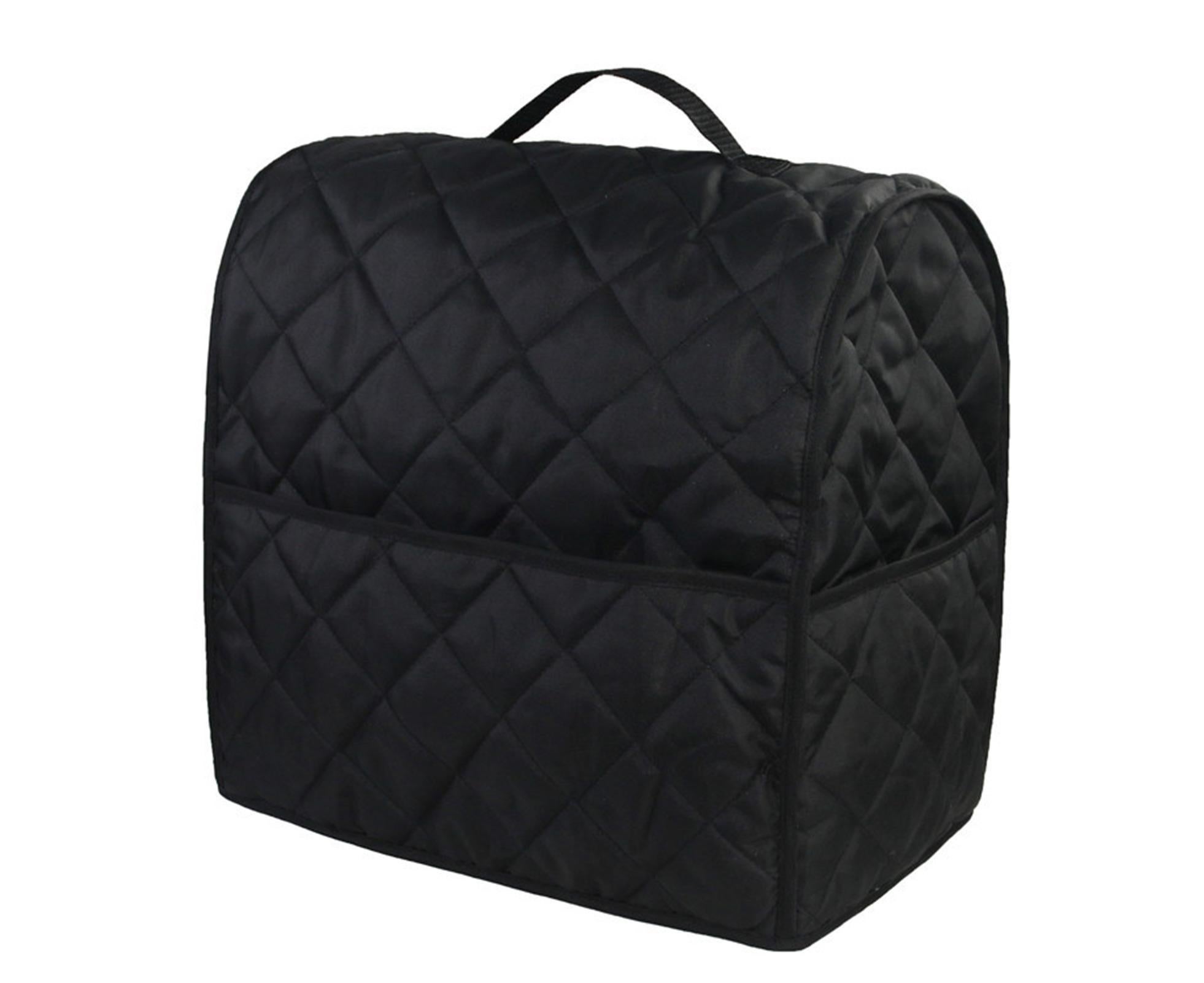 Mixer Cover Soft Touching with Pockets 5 Colors secure to Use Dust Cover for Kitchen-Black