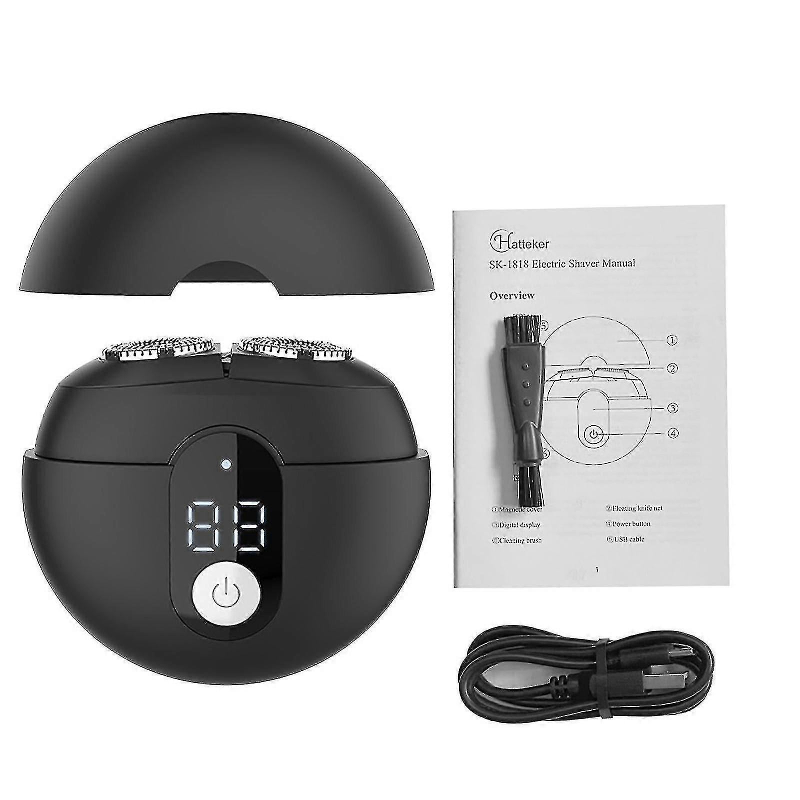 Silent Mini USB Shaver for Men, Compact Travel Beard Razor