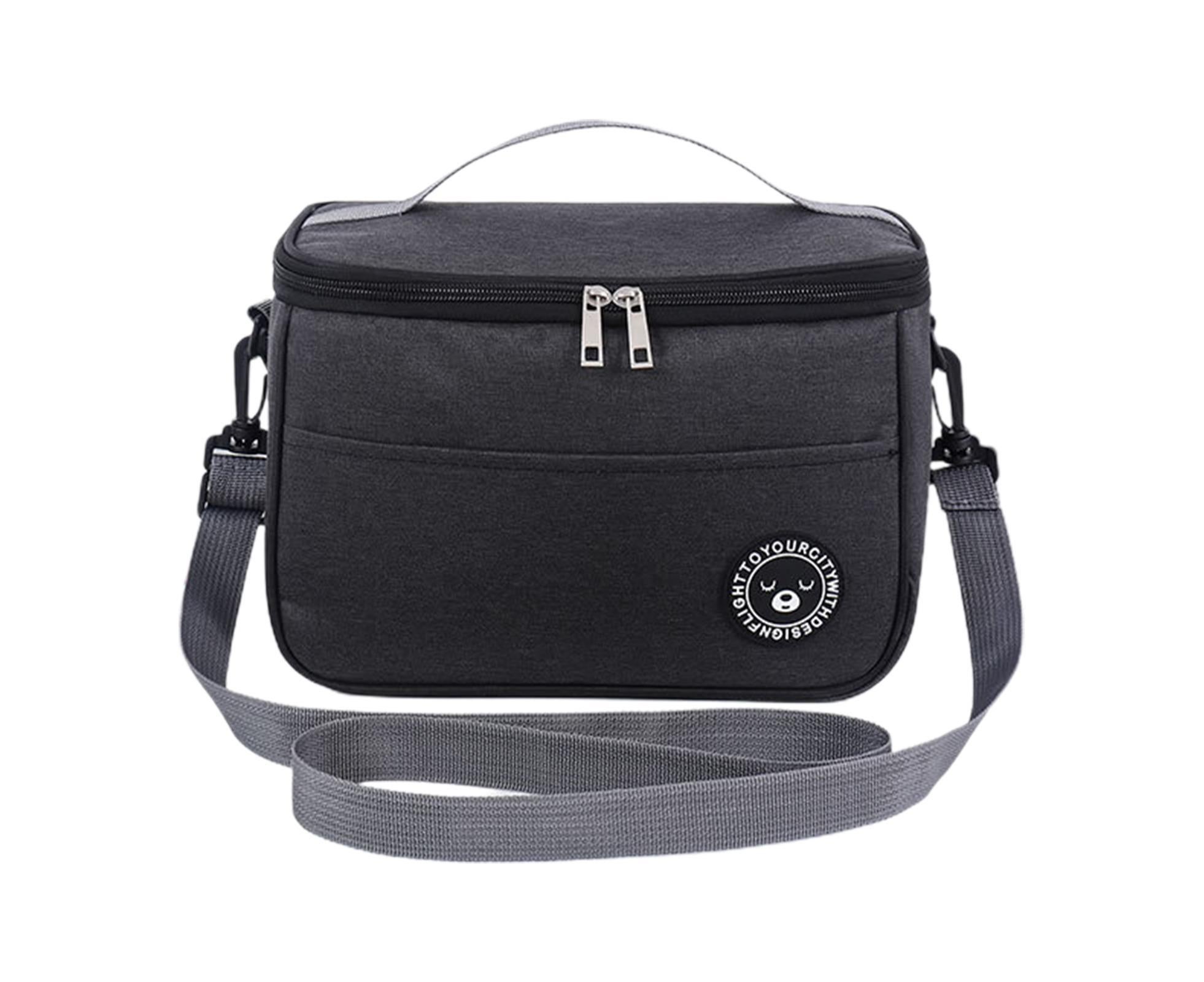 Bento Bag Waterproof Oxford Cloth Lunch Bag-Black