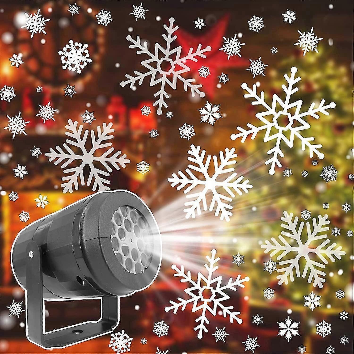 Christmas LED Rotating Snowflake Projector Lamp for Home Decor & Party