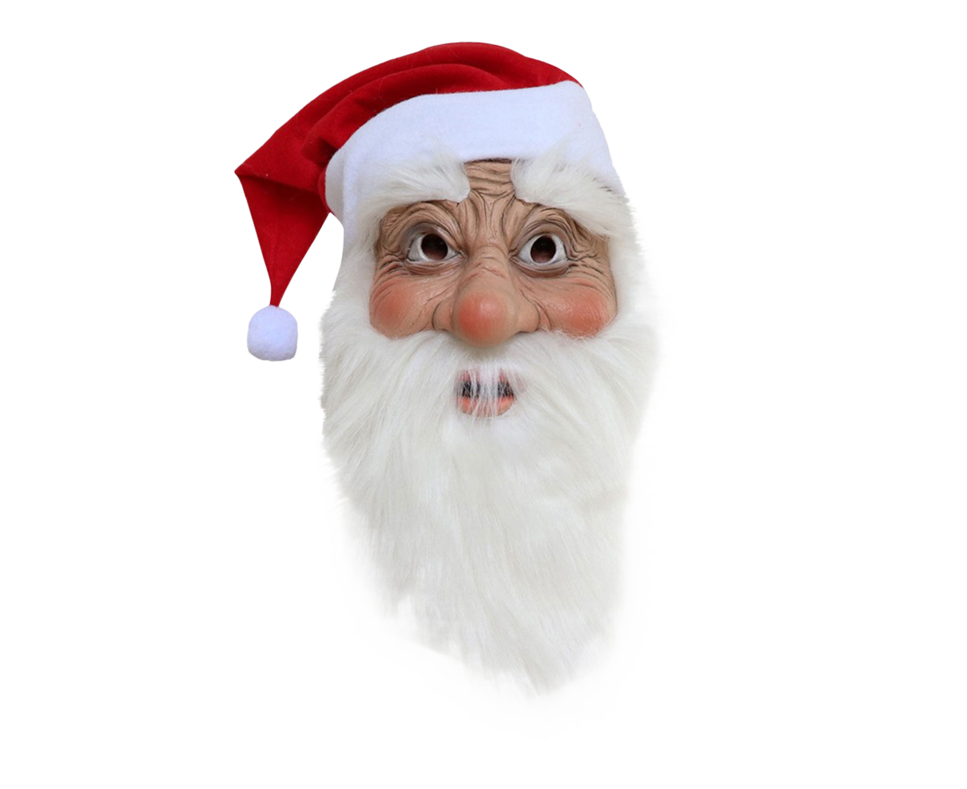 Halloween Creative Santa Claus Shape Christmas Cosplay Costume Decor Face Cover-C