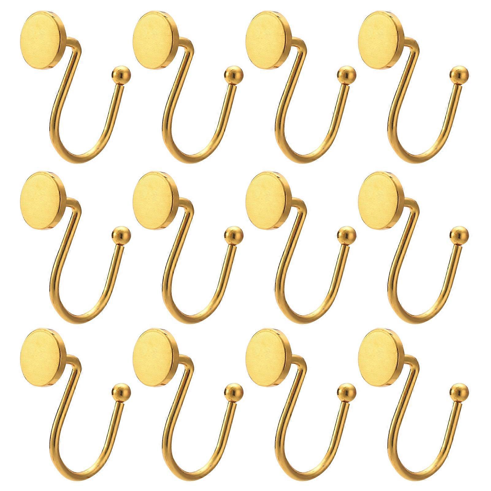 Metal Shower Curtain Hooks Heavy Duty Decorative Curtain Rod Hooks