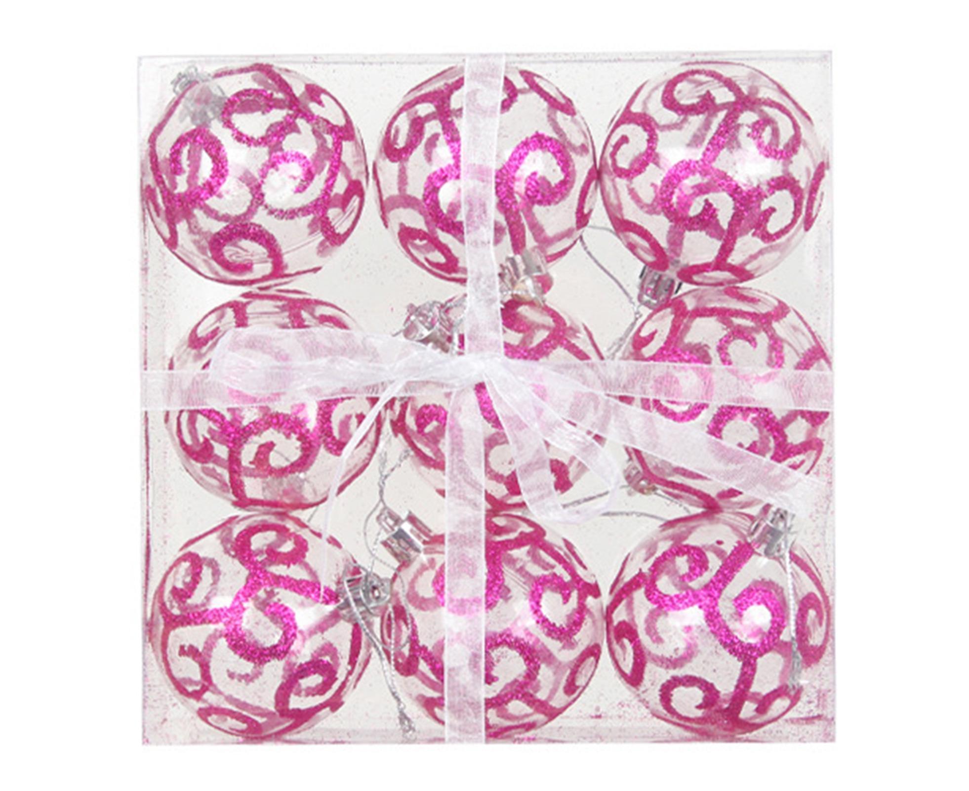 9Pcs Xmas Tree Balls for Home-Purple