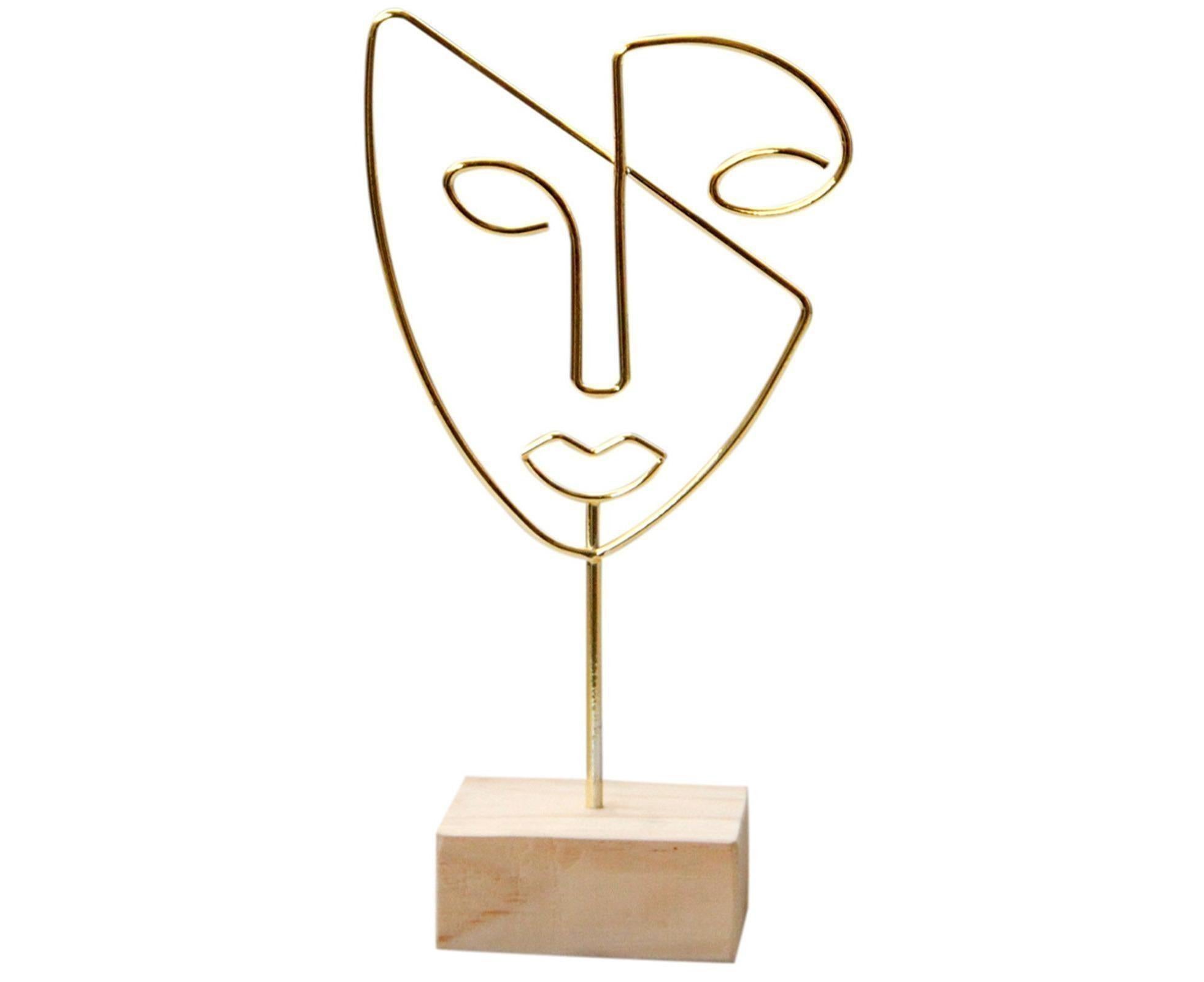 Abstract Metal Face Art-Golden