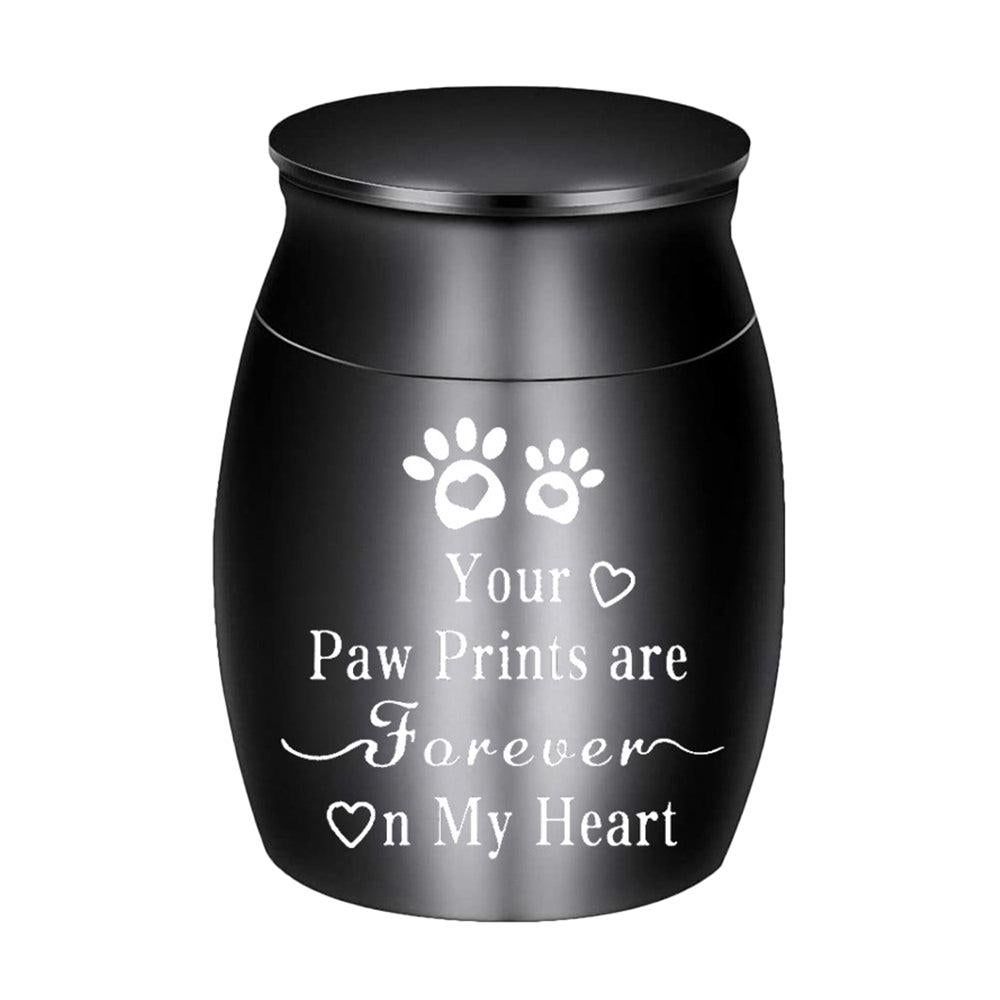Pet Cremation Urns for Dog and Cat Ashes Aluminum Memorial Urn Keepsake Black