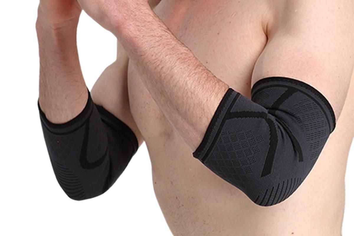 2Pcs Elbow Brace for Tendonitis Elbow Compression Support Sleeve for Golfers Pain Relief for Workout Weightlifting -Black / M
