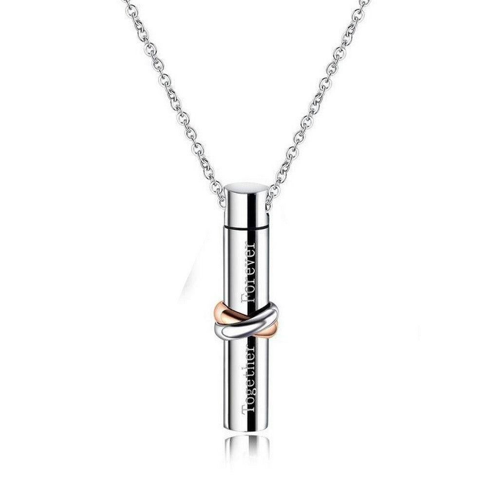 Pet Urn Necklace Pendant Titanium Steel Jewelry
