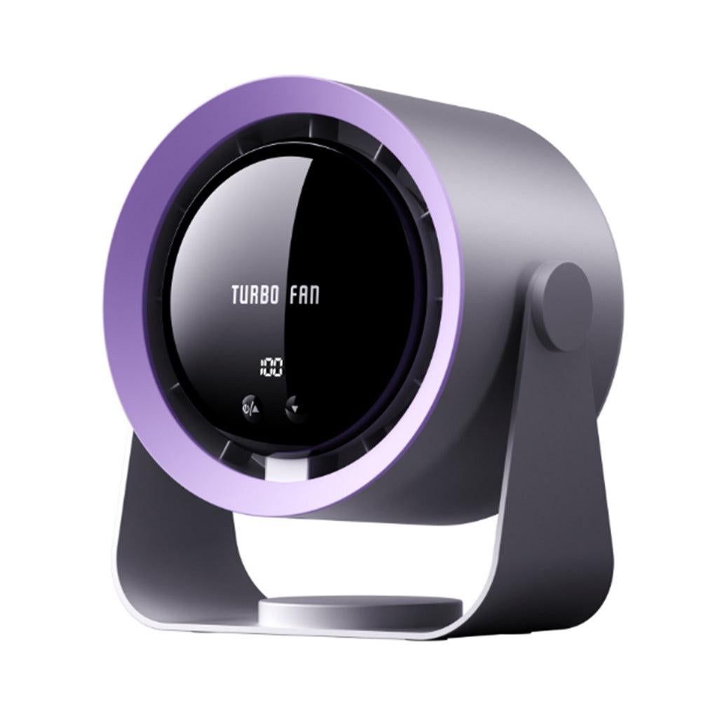 Digital Display Desk Fan Air Circulator Quiet Fan 100 Speeds Adjustable Table Fan for Camping Office Dorm Grey