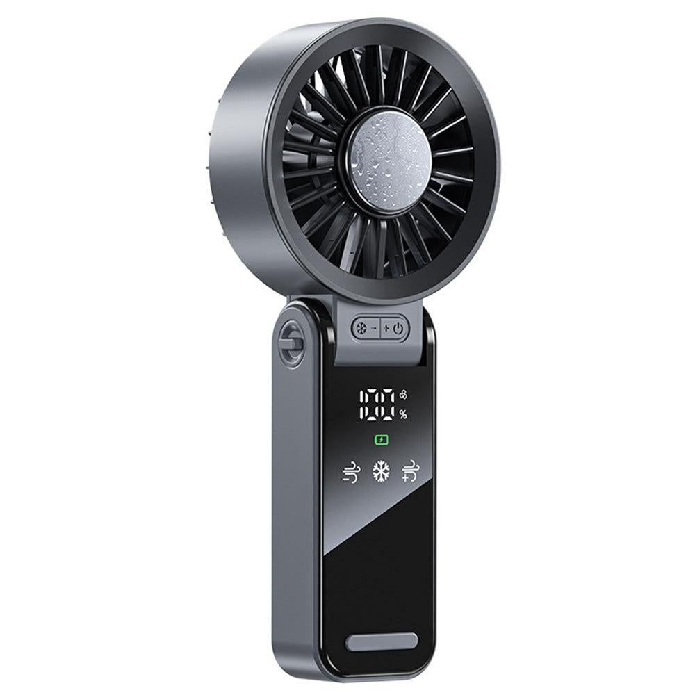 Handheld Foldable High-Speed Fan - Portable for Travel Outdoor Home and Office Dark Gray