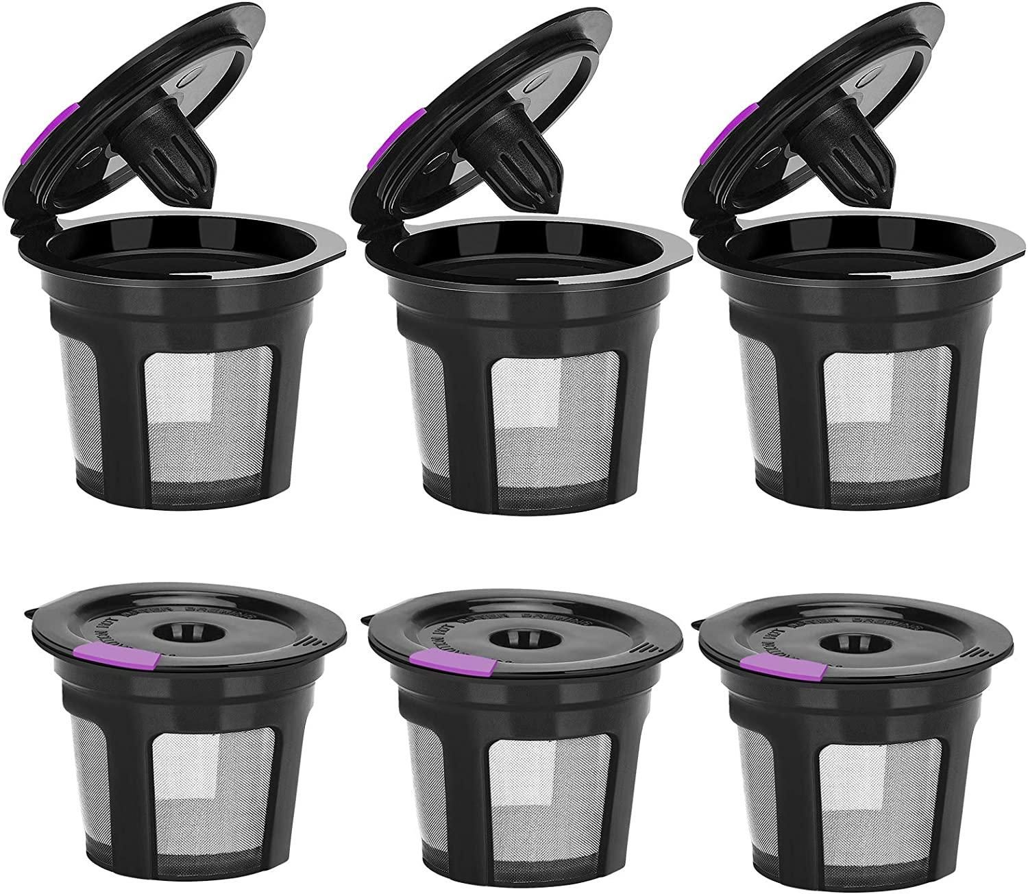 6 Pack Reusable K Cups For Reusable K CUP Coffee Filter Refillable Single