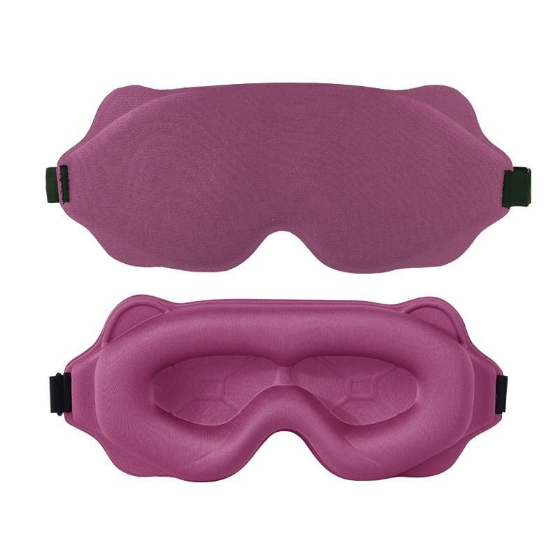 3D Contoured Sleep Mask, Breathable Fabric with Adjustable Strap, Light-Blocking Eye Mask for Sleeping, Napping, and Travel - Magenta