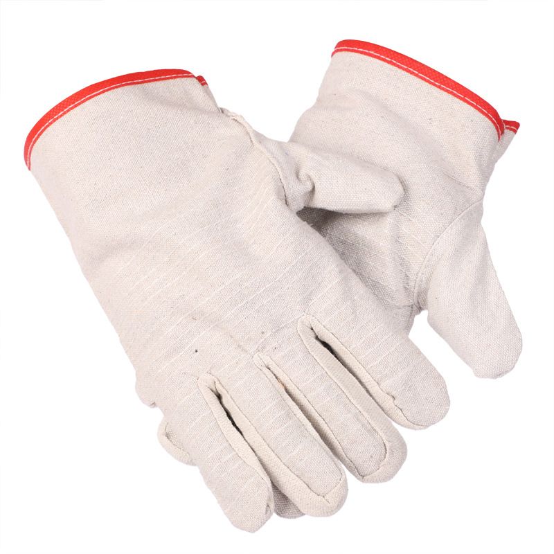 24-Line Double-Layer Thickened Canvas Work Gloves – Anti-Slip Welding Gloves, Abrasion-Resistant Heavy-Duty Mechanics Gloves