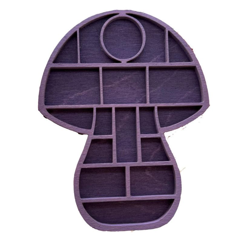 Wooden display stand for mini curiosities,Mushroom