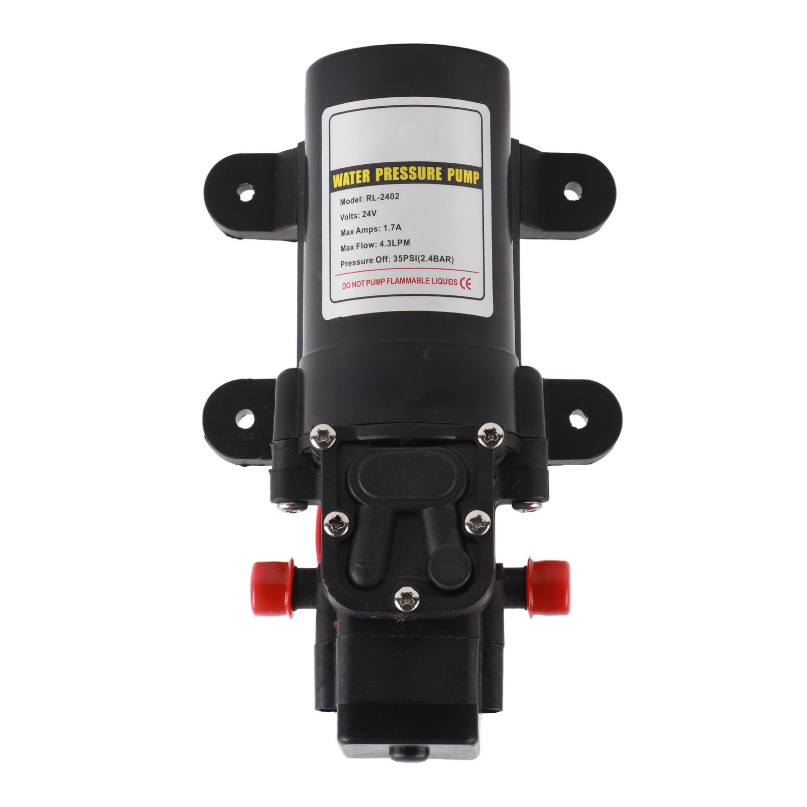 Water Pressure Diaphragm Pump Self Priming Diaphragm Pump High Pressure Water Pump for Outdoor RL 2402 24V