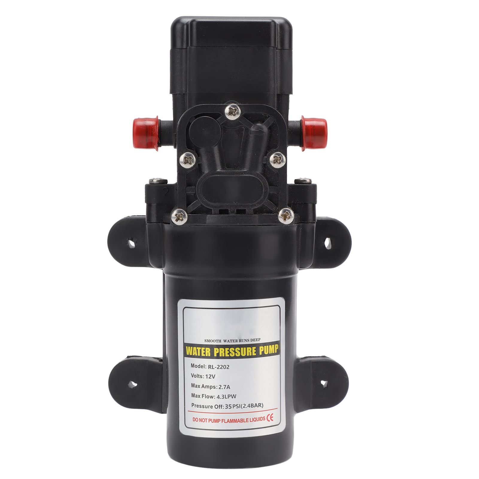 Water Pressure Diaphragm Pump Self Priming Diaphragm Pump High Pressure Water Pump for Outdoor RL 2202 12V