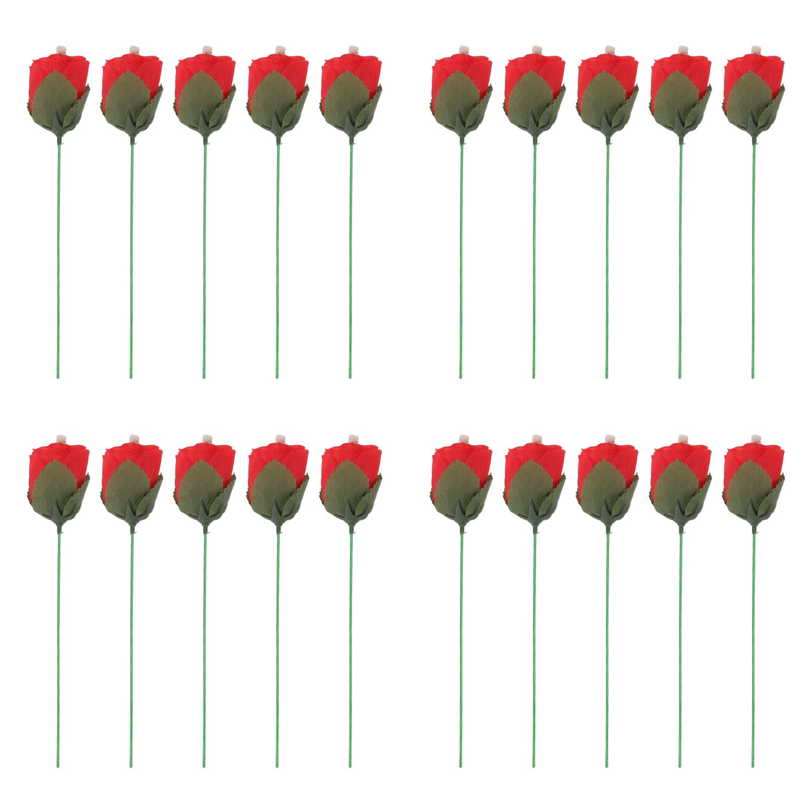 20 Pcs Flame Appearing Rose Exquisite Flower Rose Tricks Toys Professional Magician Props for Parties Performances