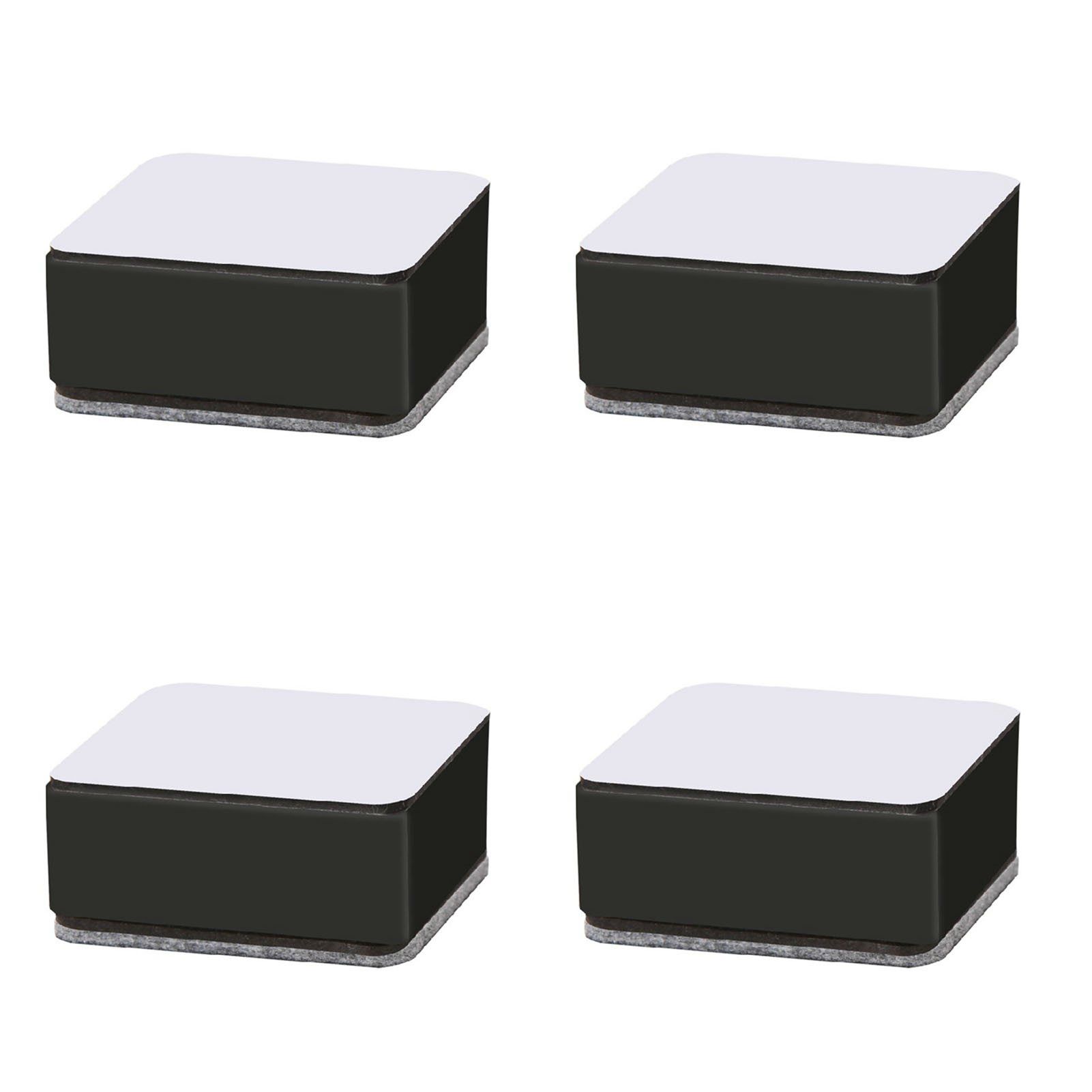 Carbon Steel Furniture Risers Self Adhesive Furniture Lift Anti Slip Low Noise Bed Lifter with Felt Pad for Sofa Couch Black